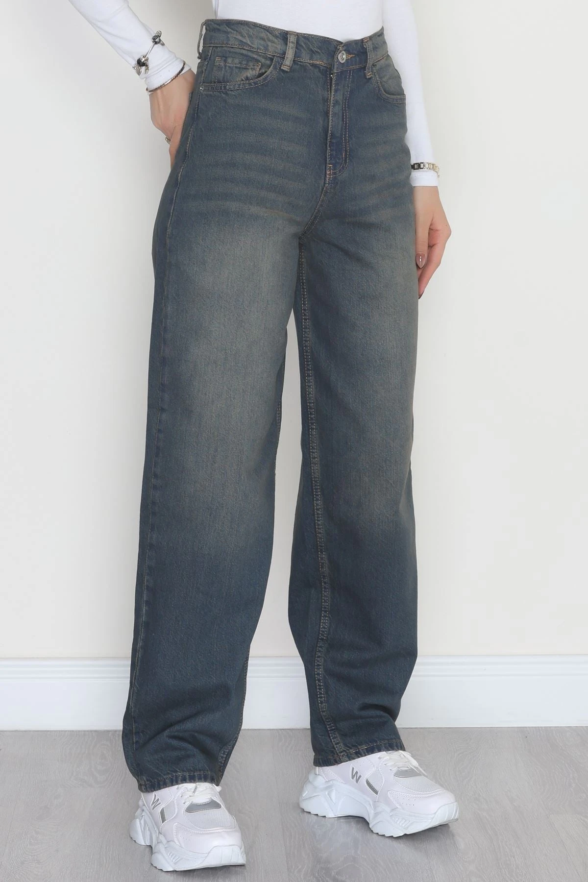 Baggy Kot Pantolon Yeşiltint - 31536.2088.