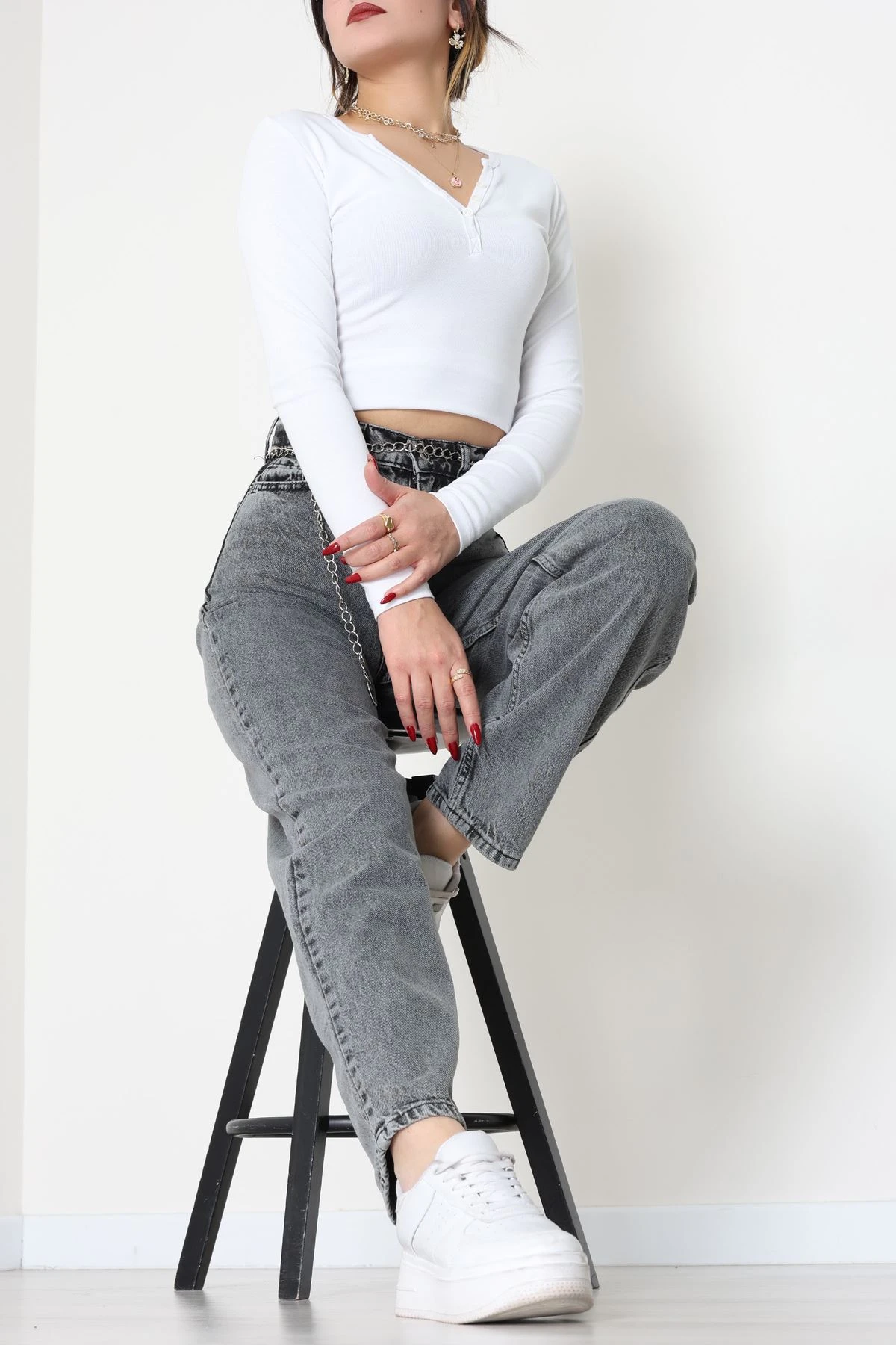 Baggy Kot Pantolon Gray - 31536.2088.