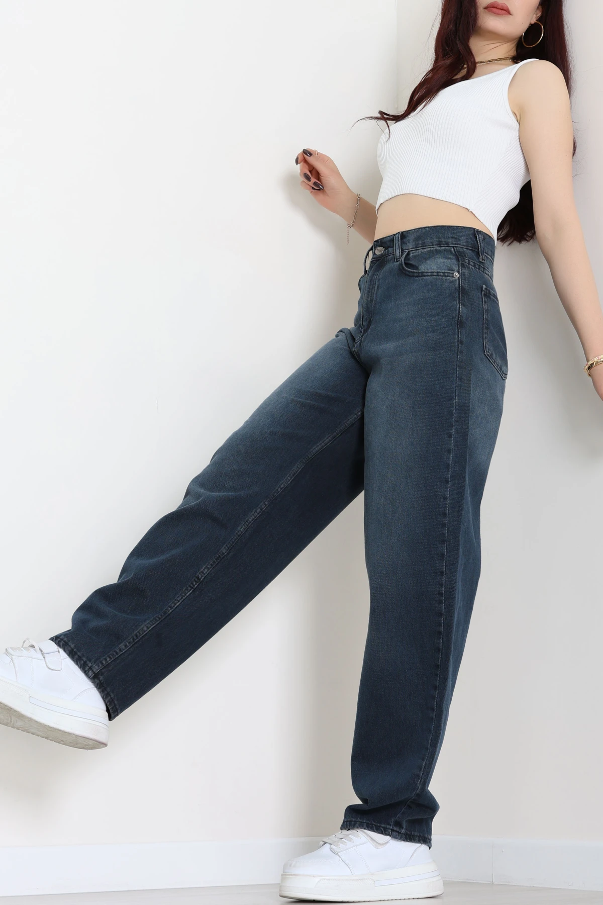 Baggy Kot Pantolon İndigo - 31536.2088.