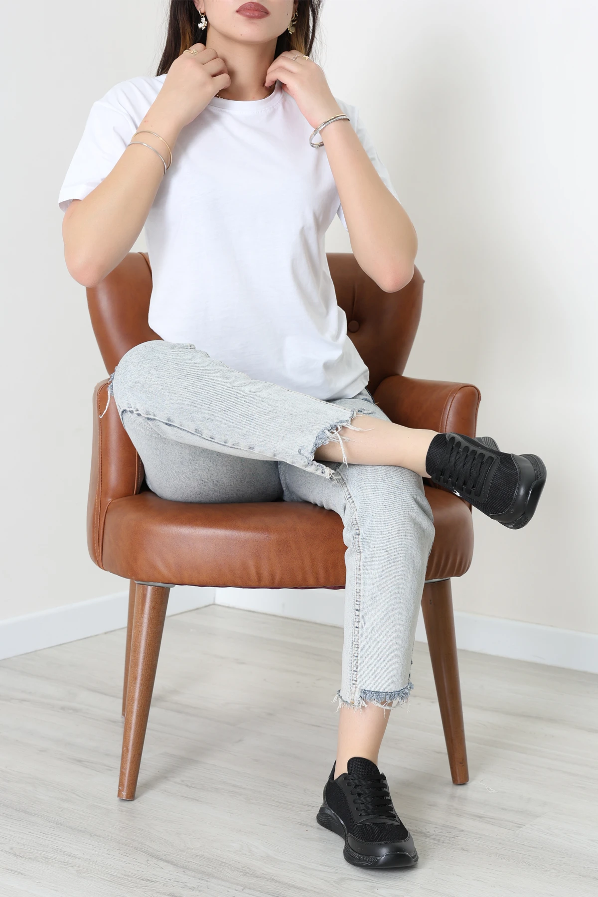 Baskılı Spor Ayakkabı Siyah - 31911.264.