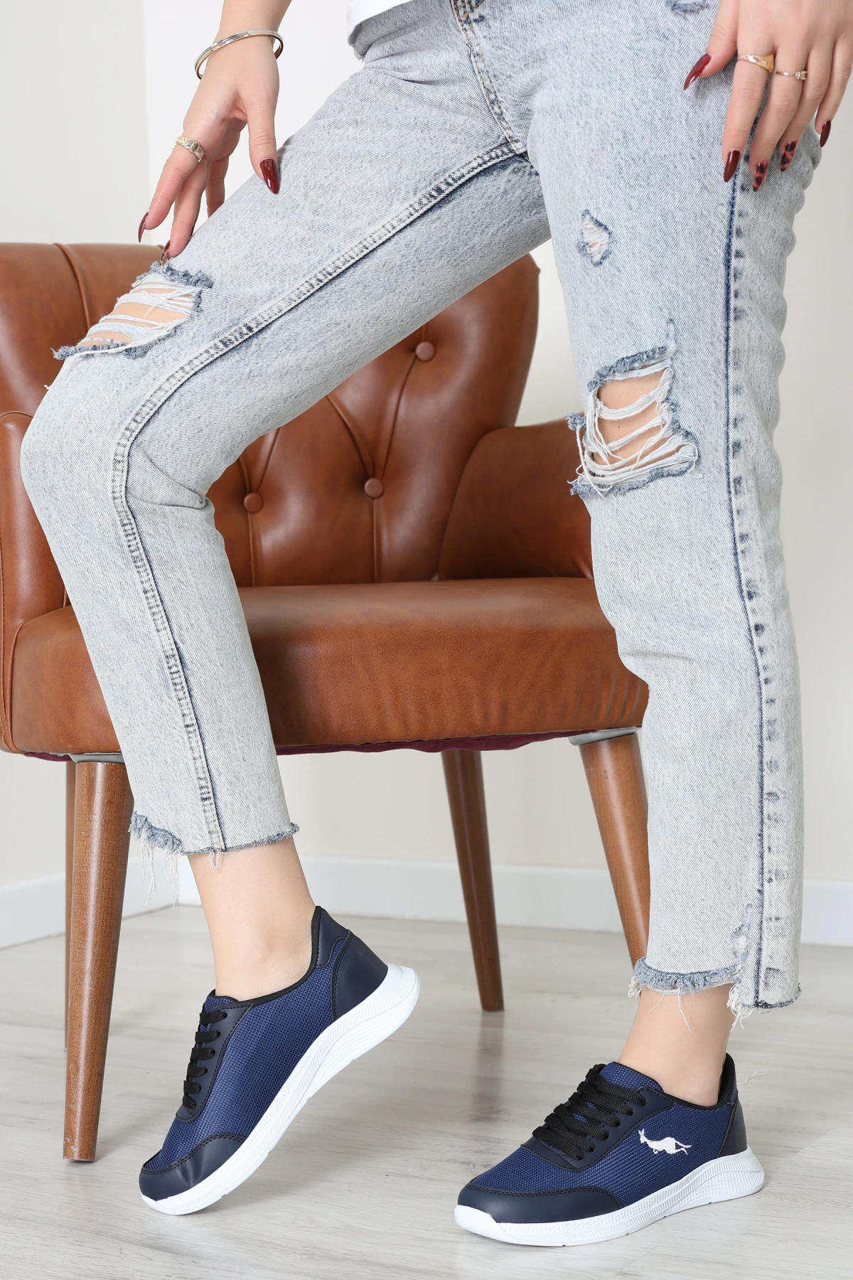 Baskılı Spor Ayakkabı Lacivert - 31911.264.