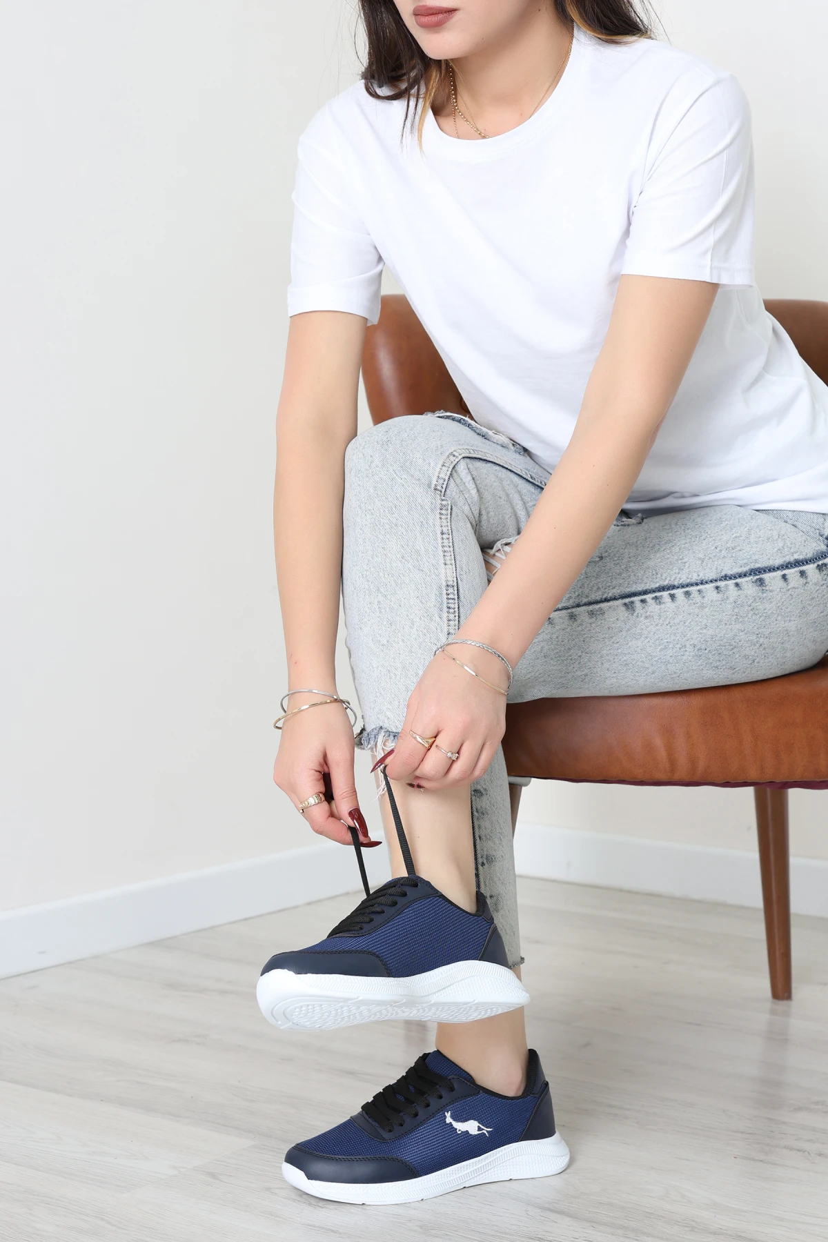 Baskılı Spor Ayakkabı Lacivert - 31911.264.