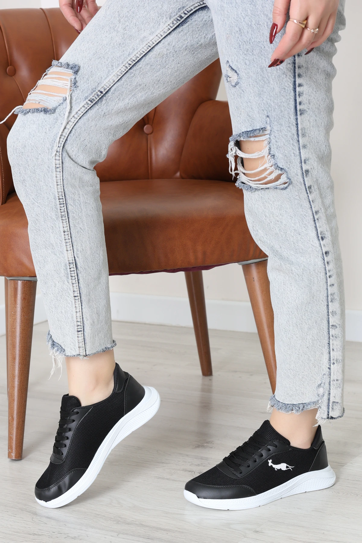 Baskılı Spor Ayakkabı Siyahbeyaz - 31911.264.