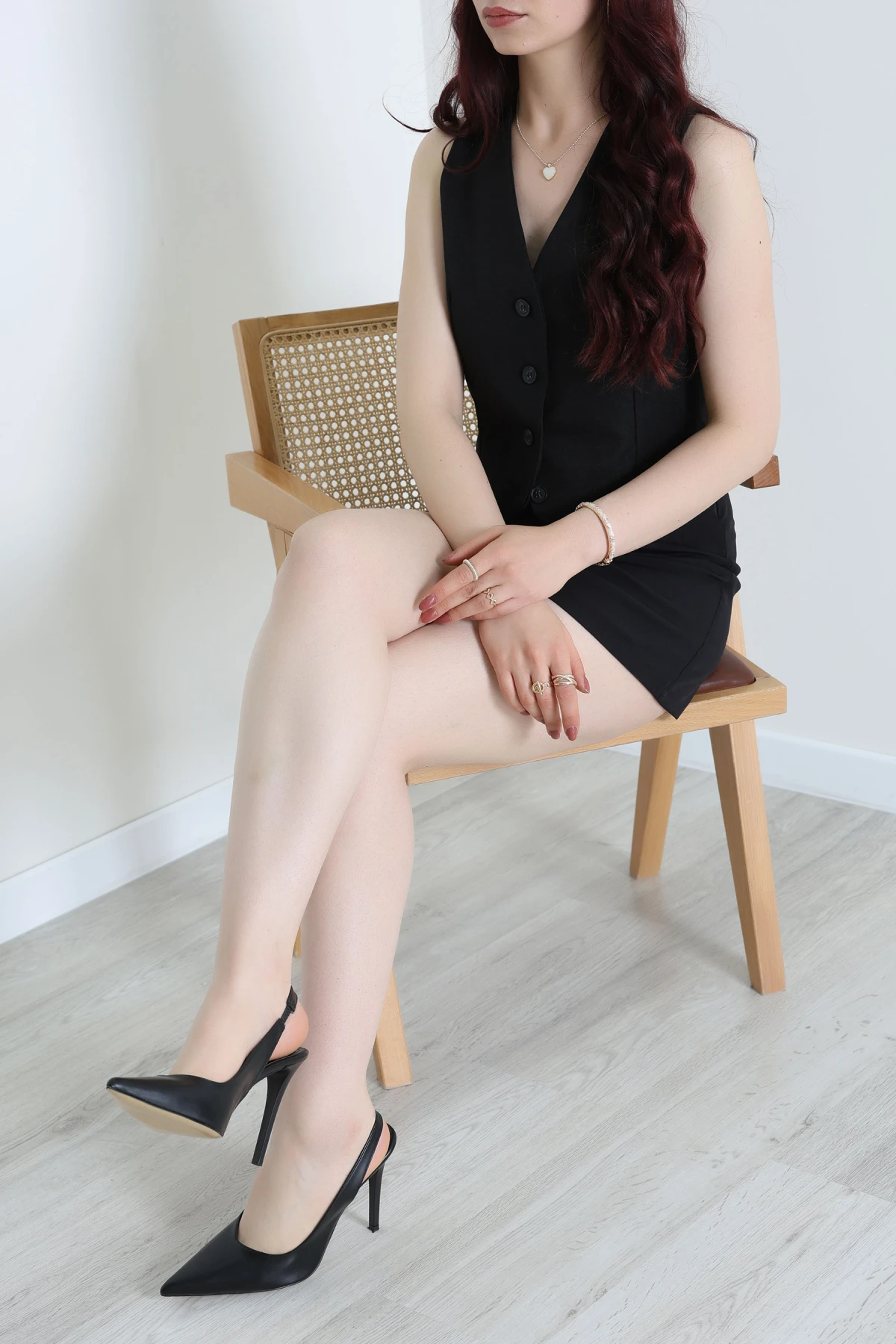 11 Cm Sivri Topuklu Ayakkabı Siyahderi - 32005.264.