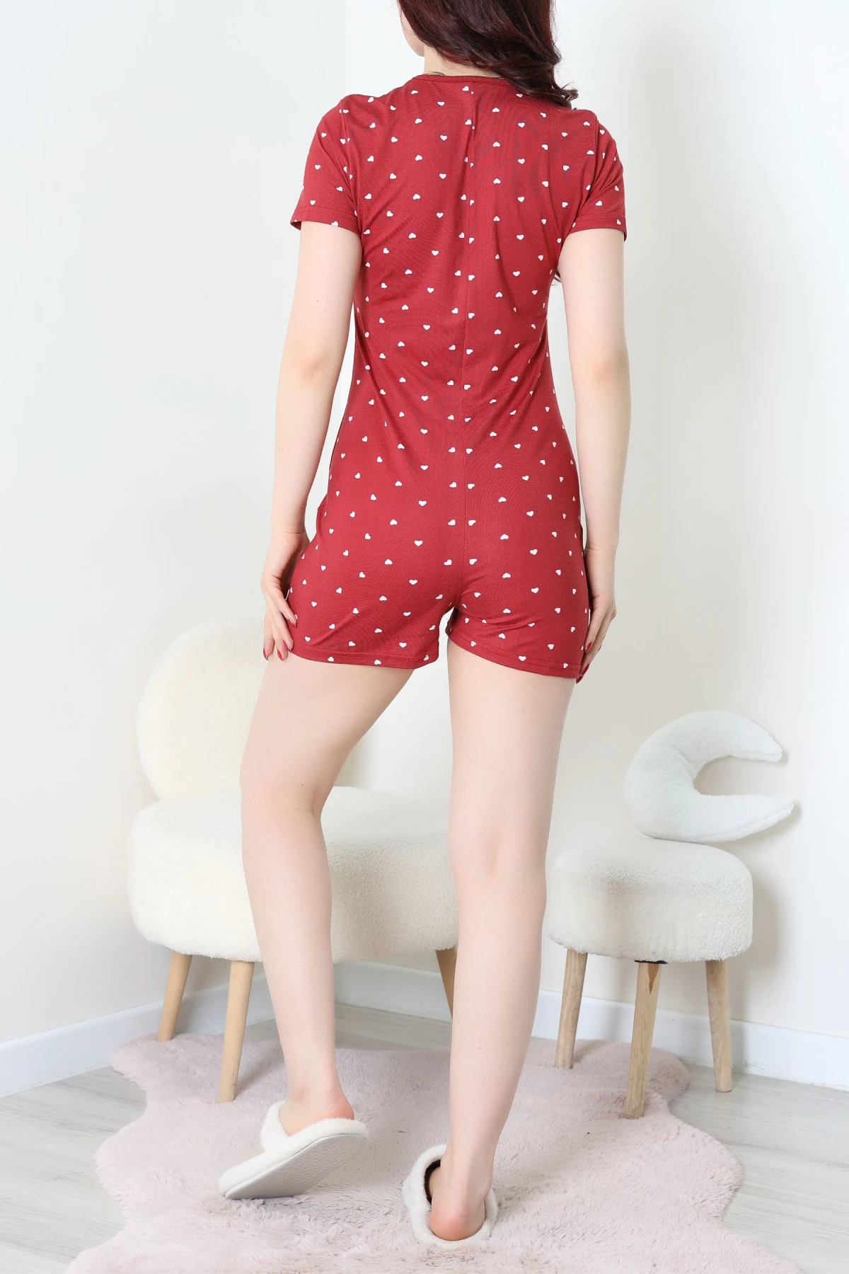 Milan Şortlu Tulum Kırmızı - 32255.1857.