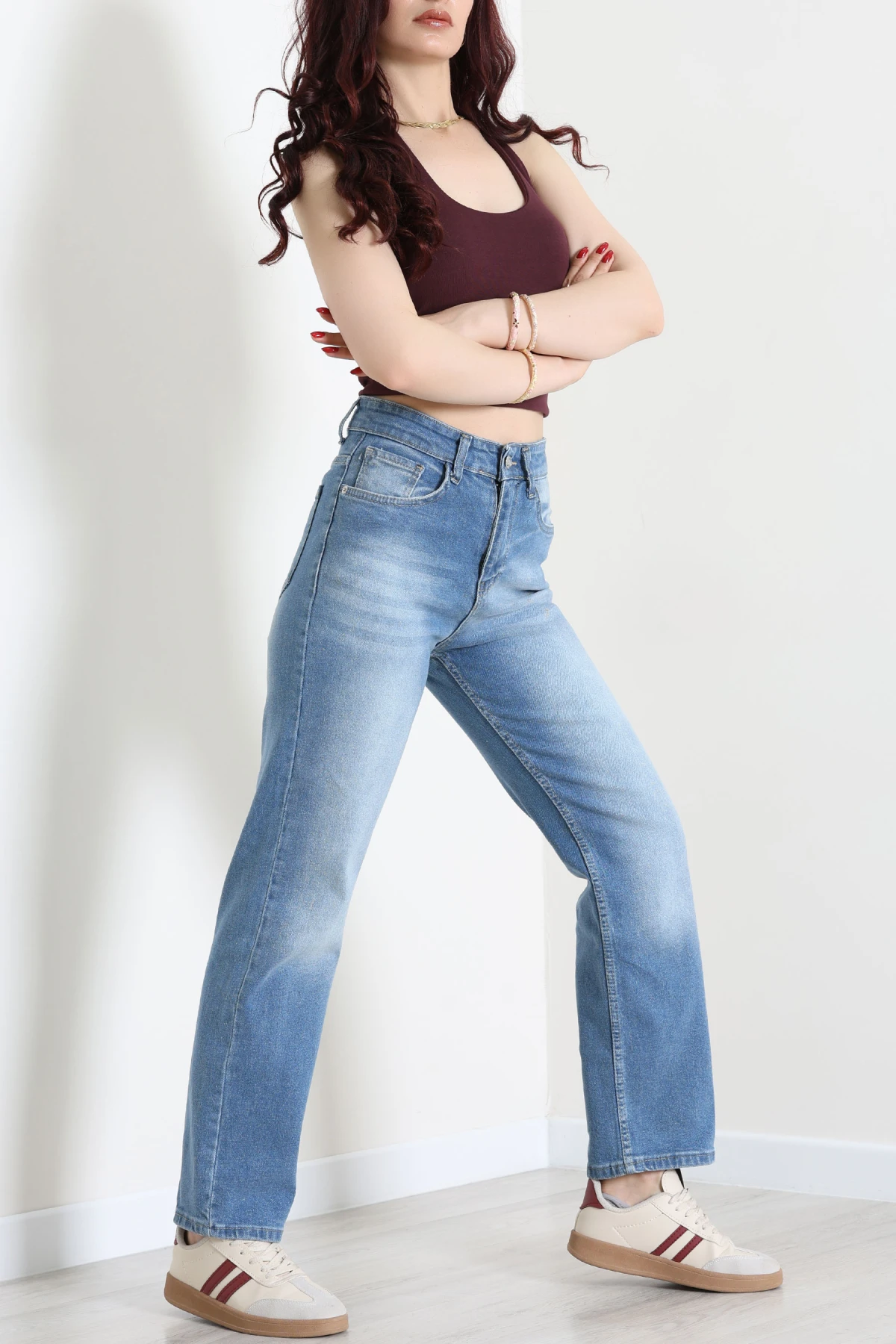 Straight Kot Pantolon Mavi - 32554.2059.