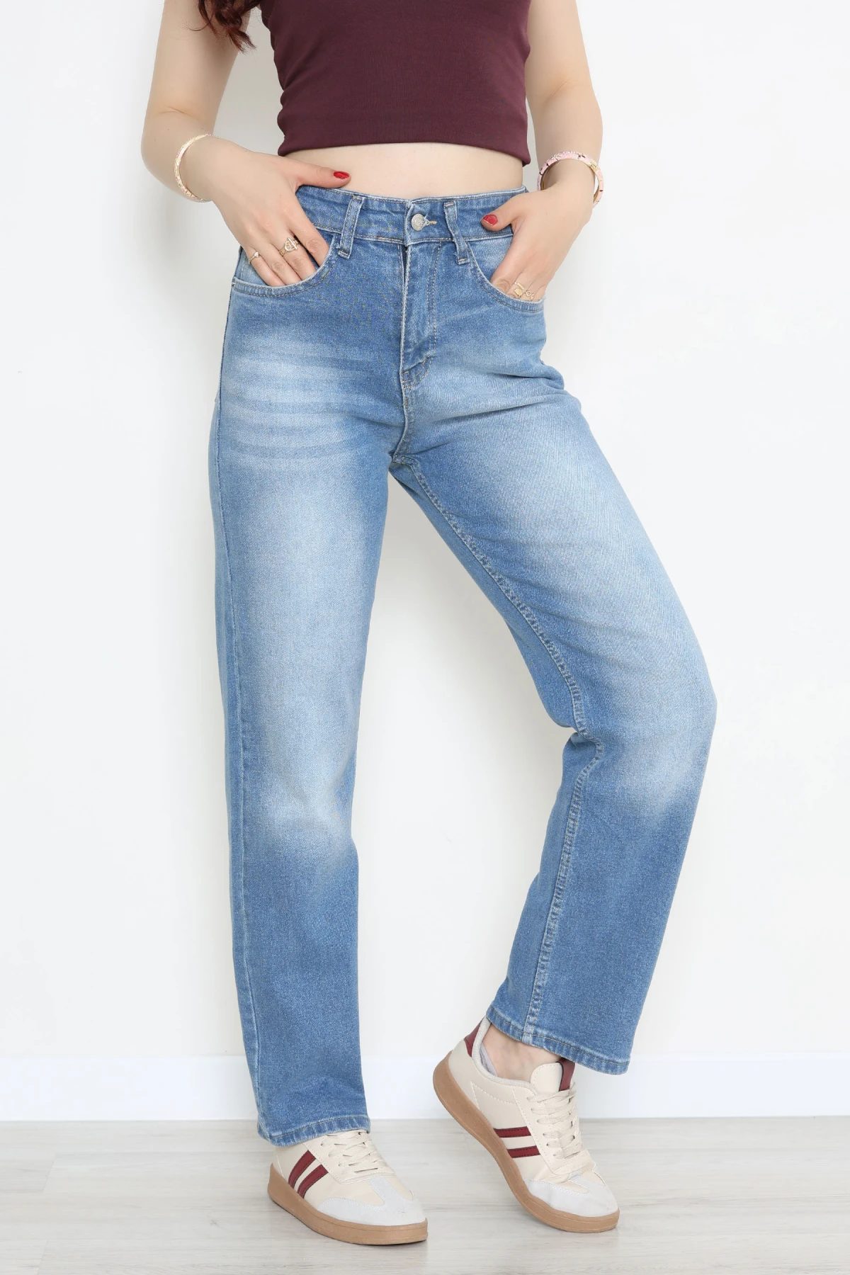 Straight Kot Pantolon Mavi - 32554.2059.