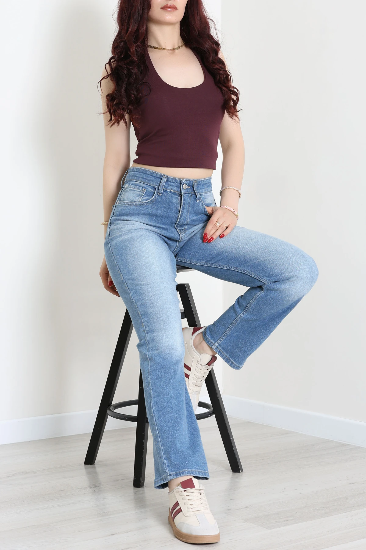 Straight Kot Pantolon Mavi - 32554.2059.