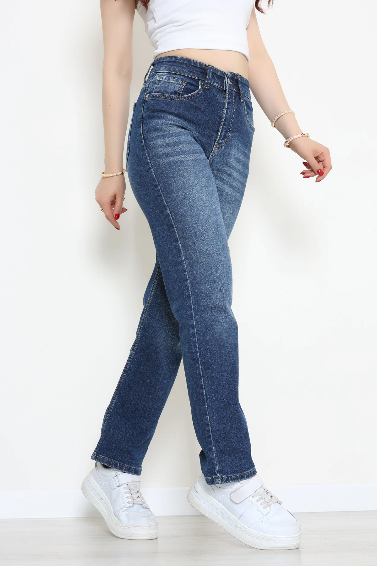 Straight Kot Pantolon Lacivert - 32554.2059.