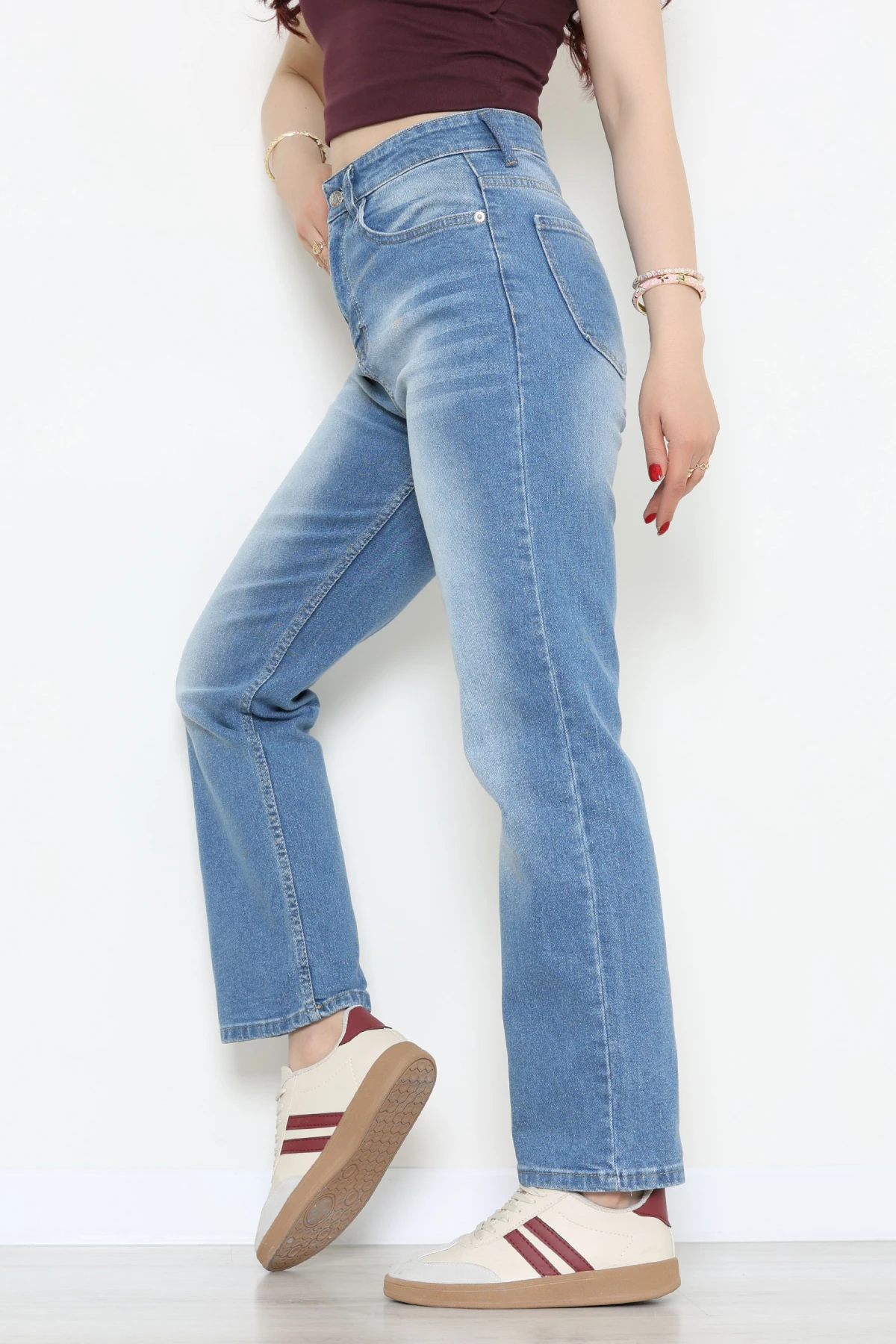 Straight Kot Pantolon Mavi - 32554.2059.