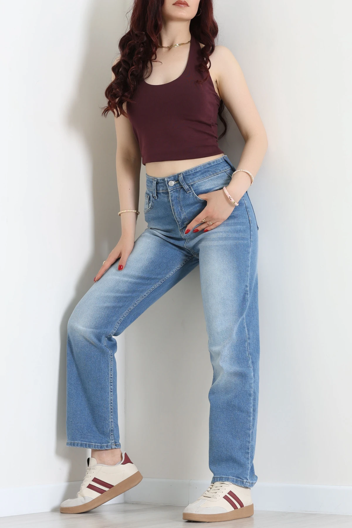 Straight Kot Pantolon Mavi - 32554.2059.