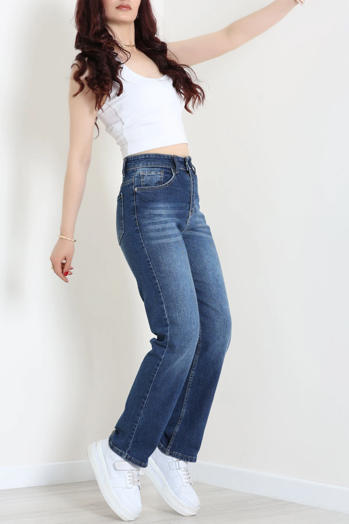 Straight Kot Pantolon Lacivert - 32554.2059.