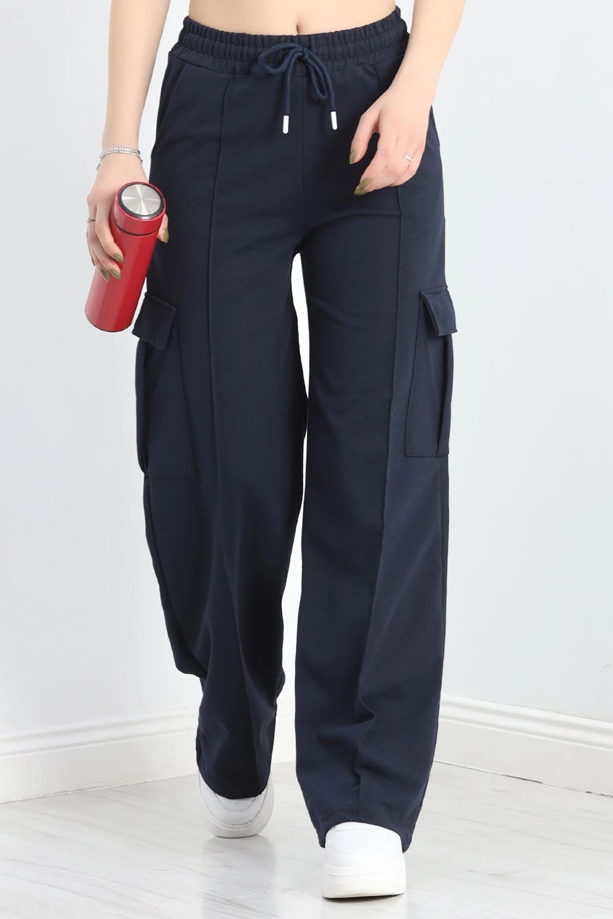 2 İplik Çımalı Kargo Eşofman Altı Lacivert - 40020.1857.