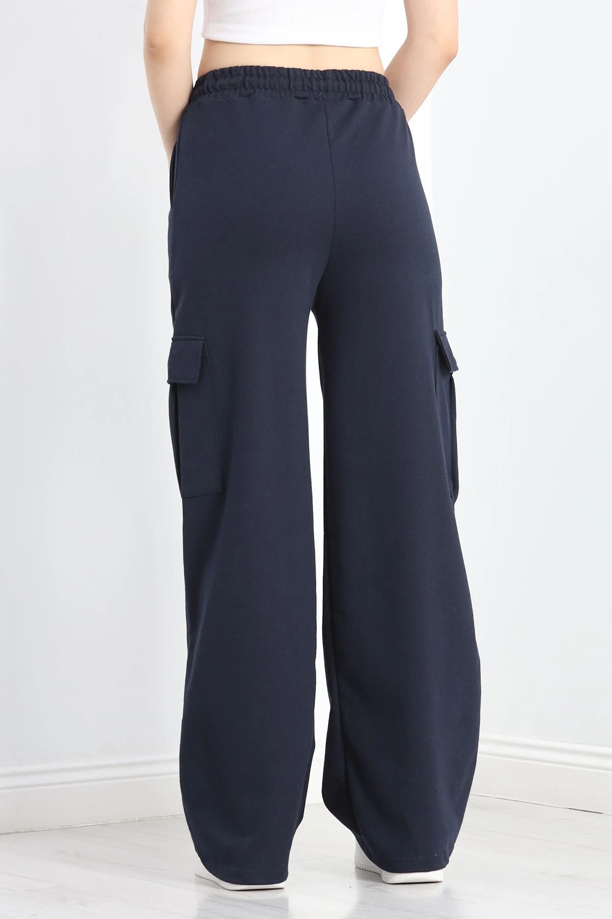 2 İplik Çımalı Kargo Eşofman Altı Lacivert - 40020.1857.