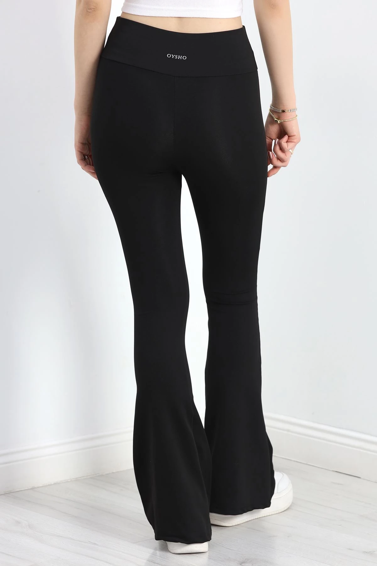 Bel Baskılı İspanyol Paça Tayt Siyah - 40124.1098.