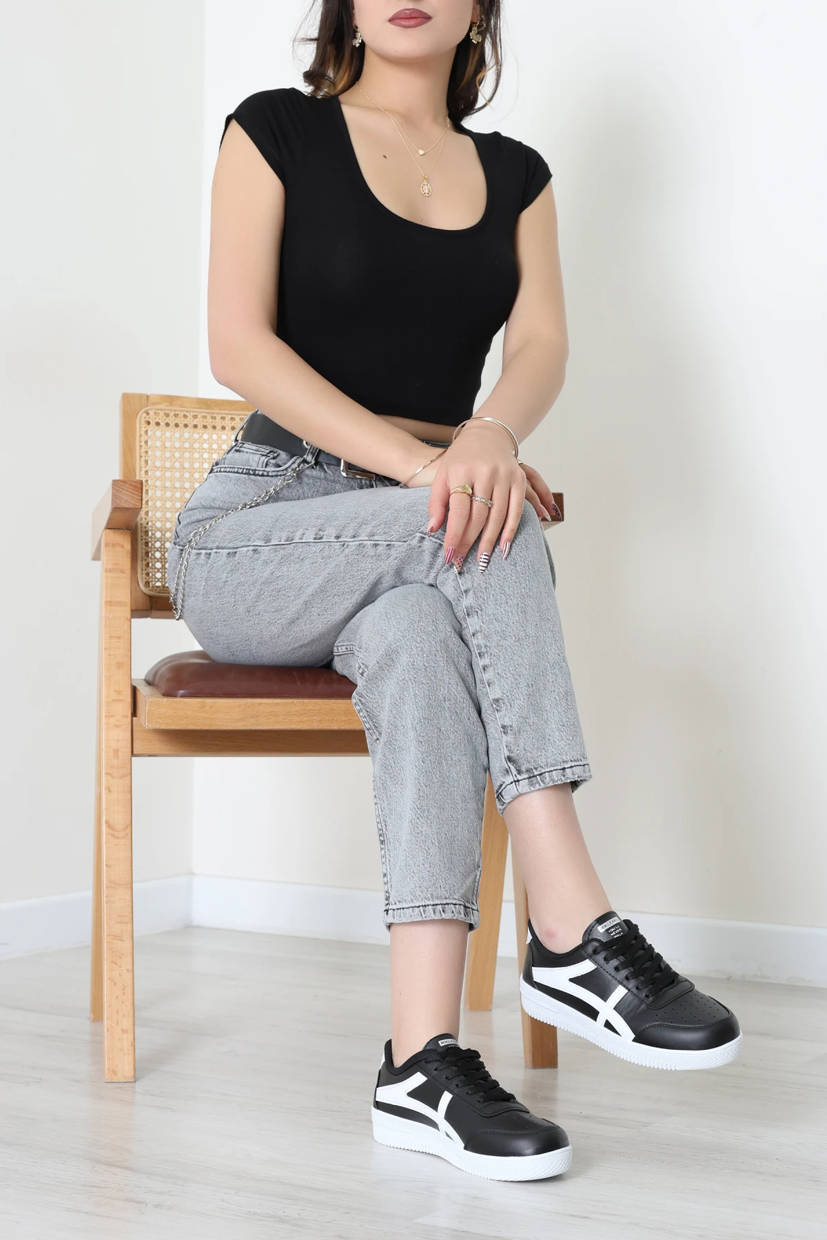 Günlük Spor Ayakkabı Siyahbeyaz - 40133.264.