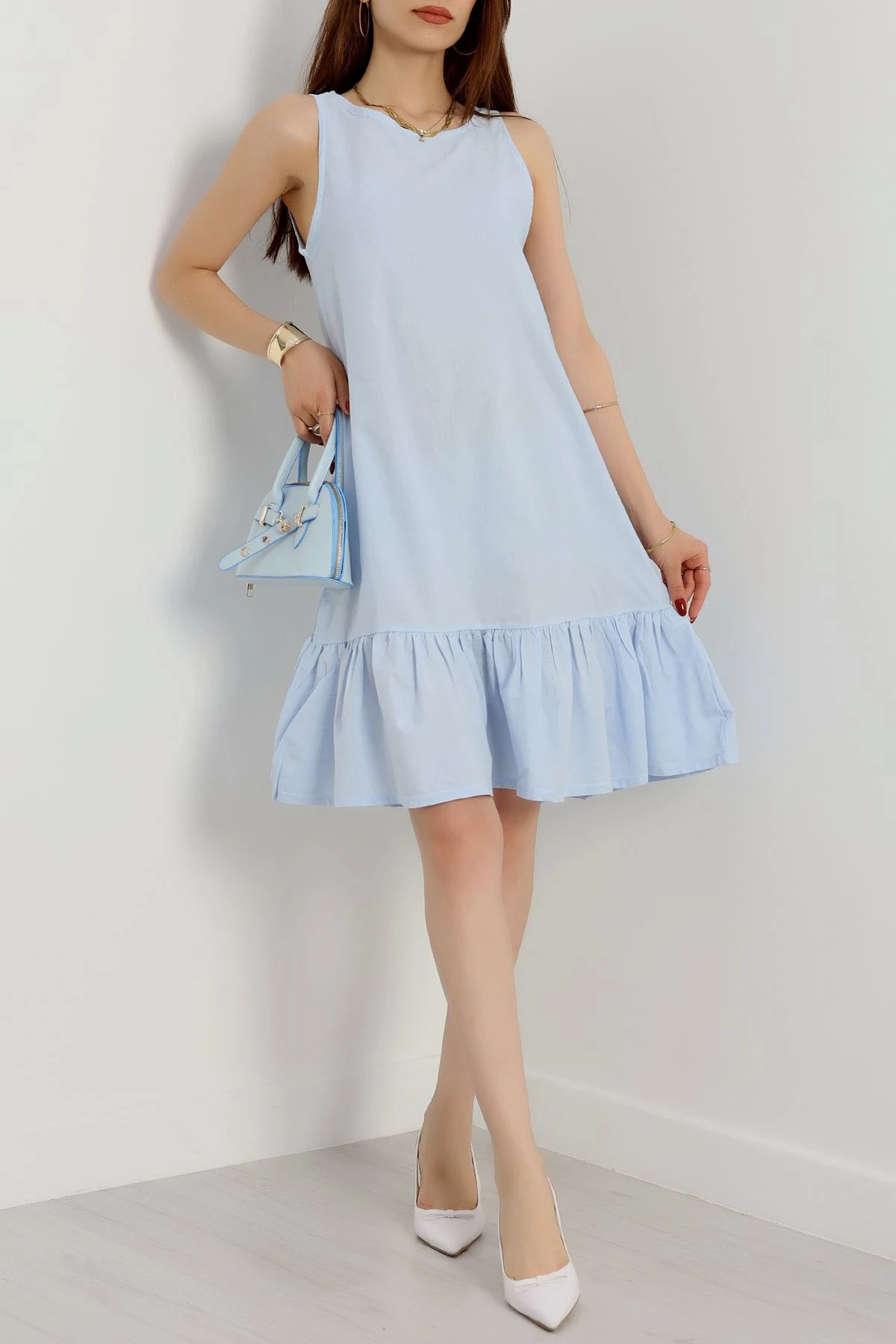 Altı Fırfırlı Elbise Bebemavi - 41851.1723.