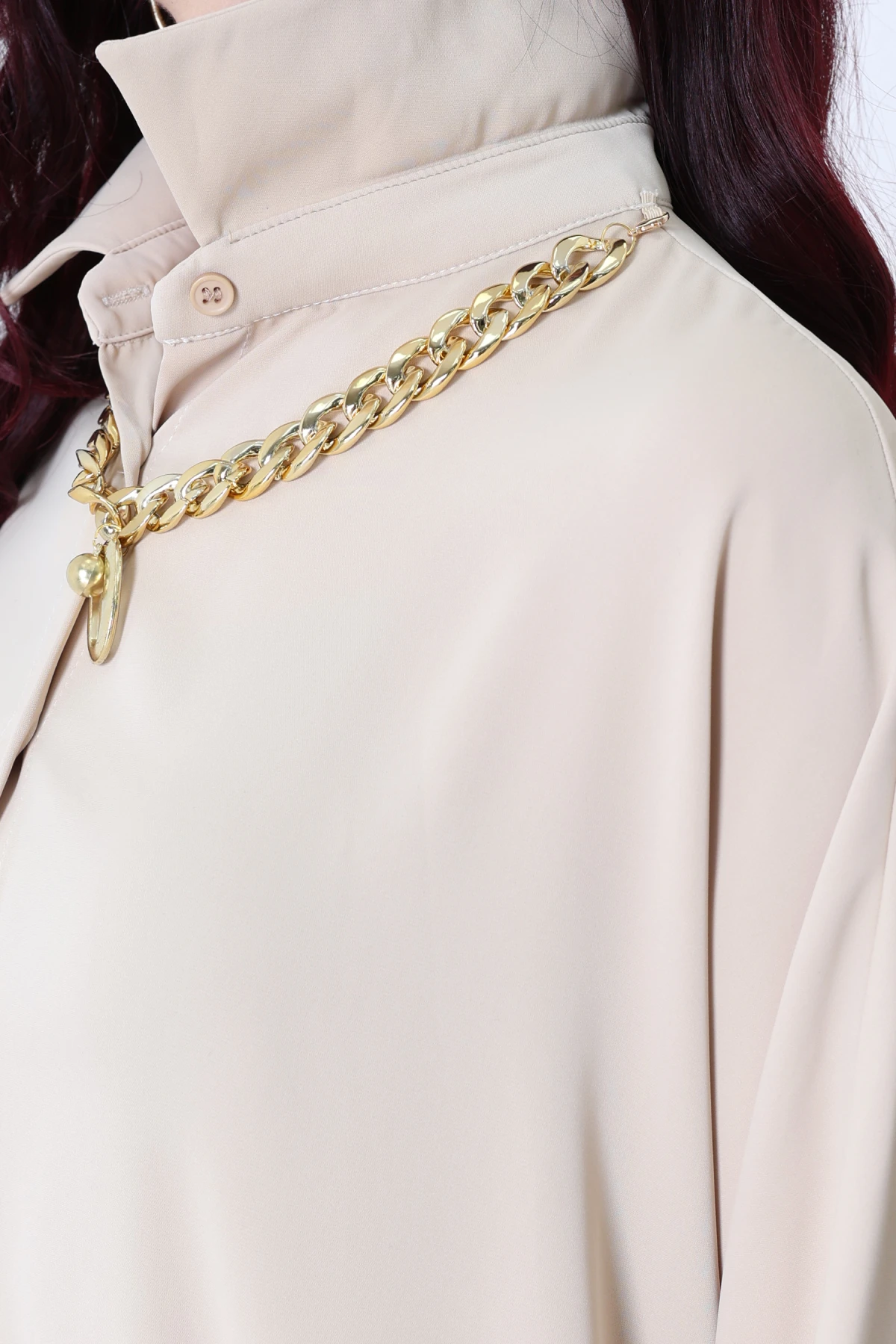 Aksesuarlı Gömlek Bej - 4239.360.