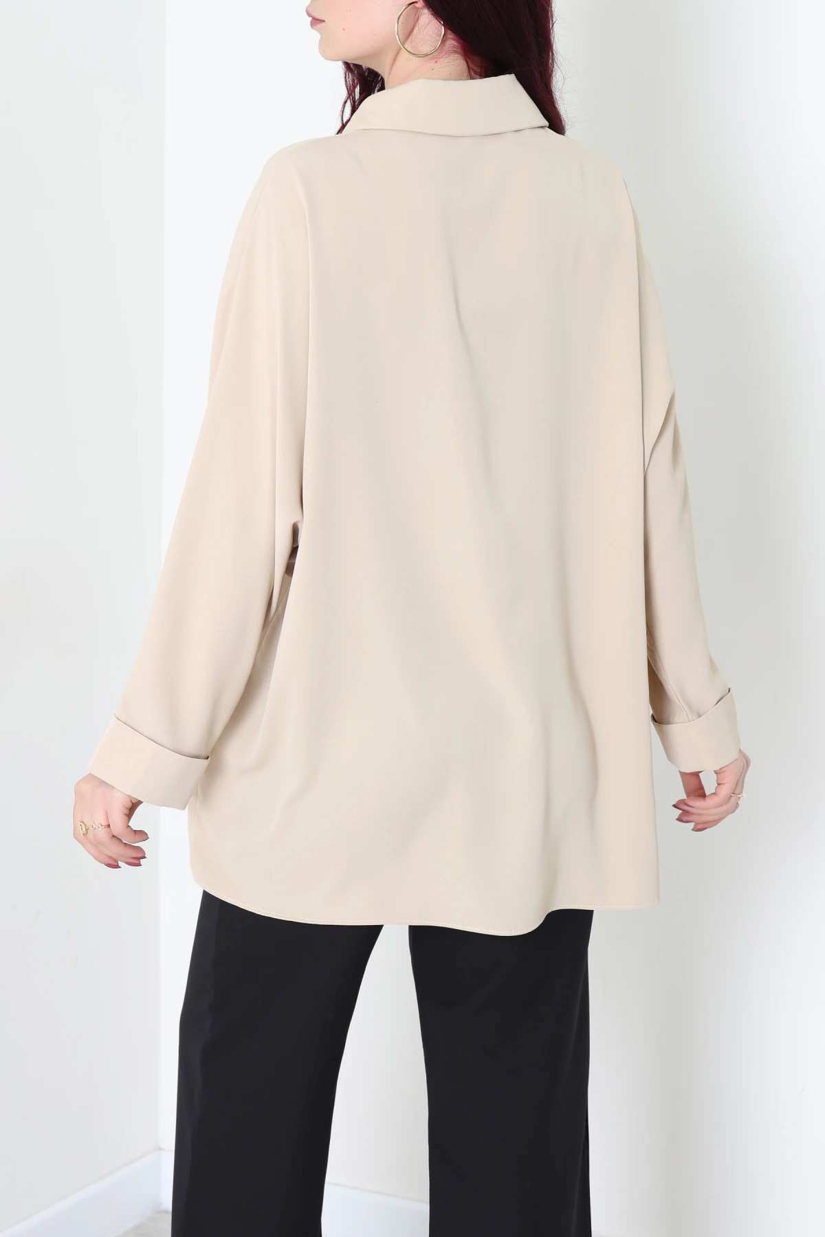 Aksesuarlı Gömlek Bej - 4239.360.