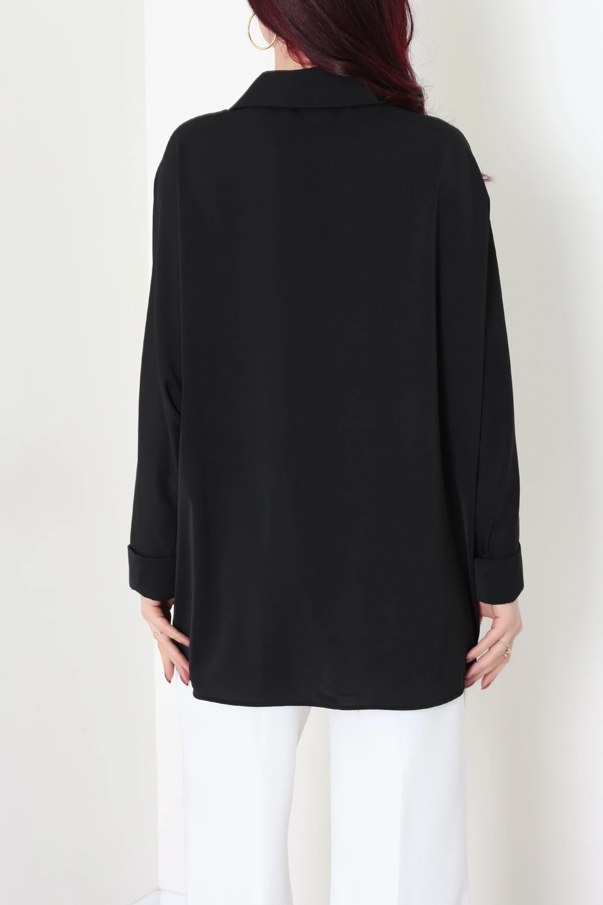 Aksesuarlı Gömlek Siyah - 4239.360.