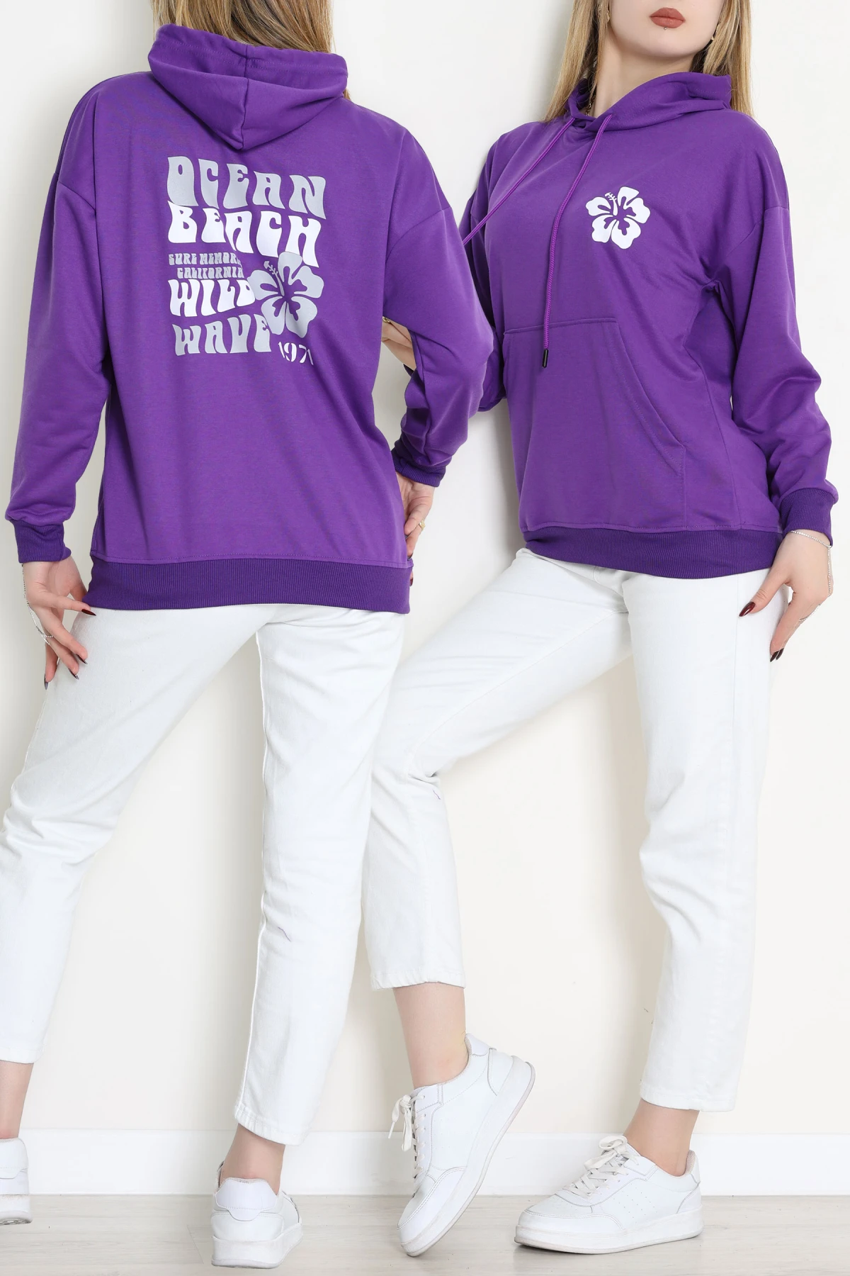 2 İplik Kanguru Cepli Kapşonlu Sweat Morekru - 42721.1878.