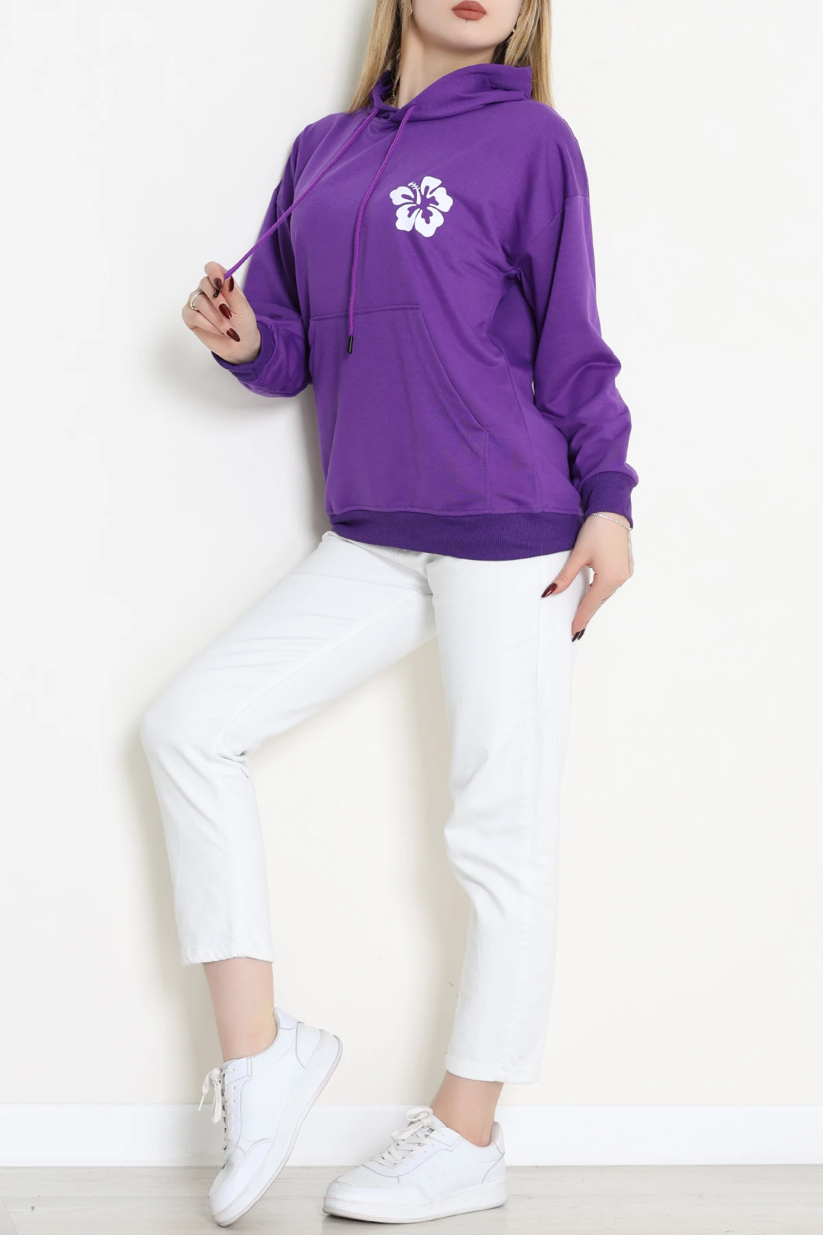 2 İplik Kanguru Cepli Kapşonlu Sweat Morekru - 42721.1878.