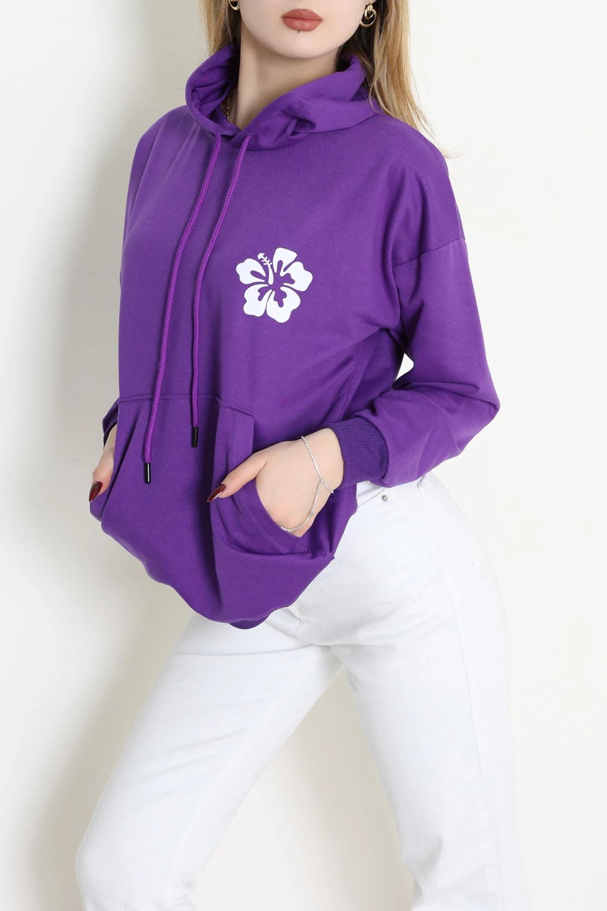 2 İplik Kanguru Cepli Kapşonlu Sweat Morekru - 42721.1878.