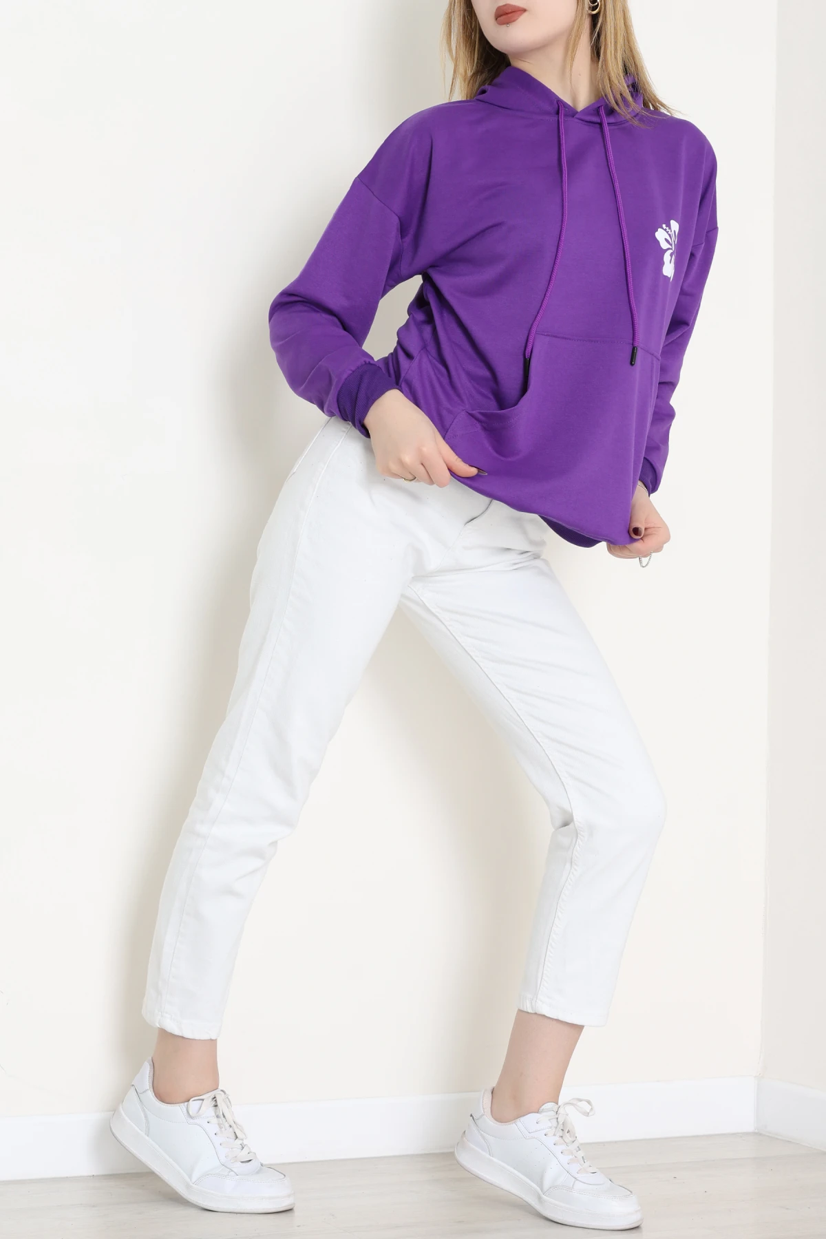 2 İplik Kanguru Cepli Kapşonlu Sweat Morekru - 42721.1878.