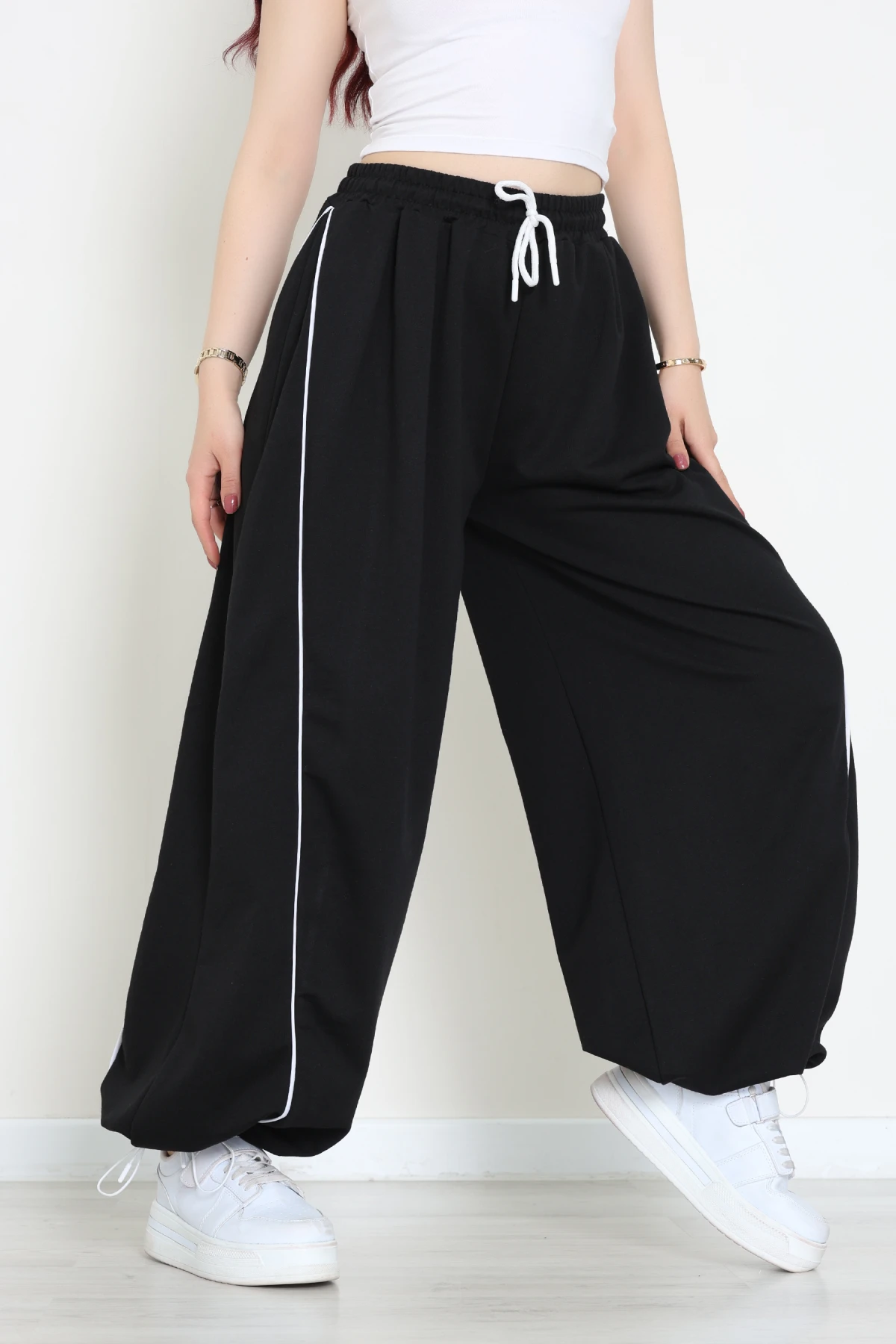 2 İplik Biyeli Eşofman Altı Siyah - 43967.1857.