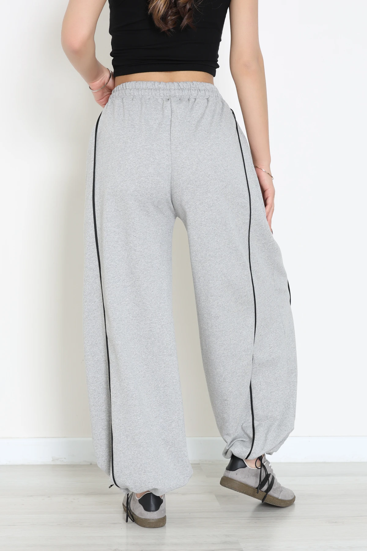 2 İplik Biyeli Eşofman Altı Gri - 43967.1857.