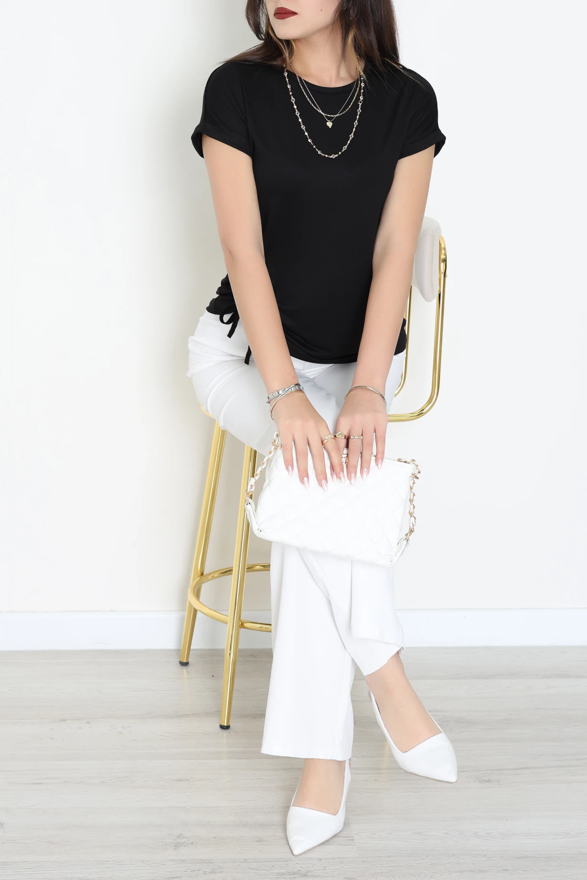 Büzgülü Viskon Bluz Siyah - 43991.599.