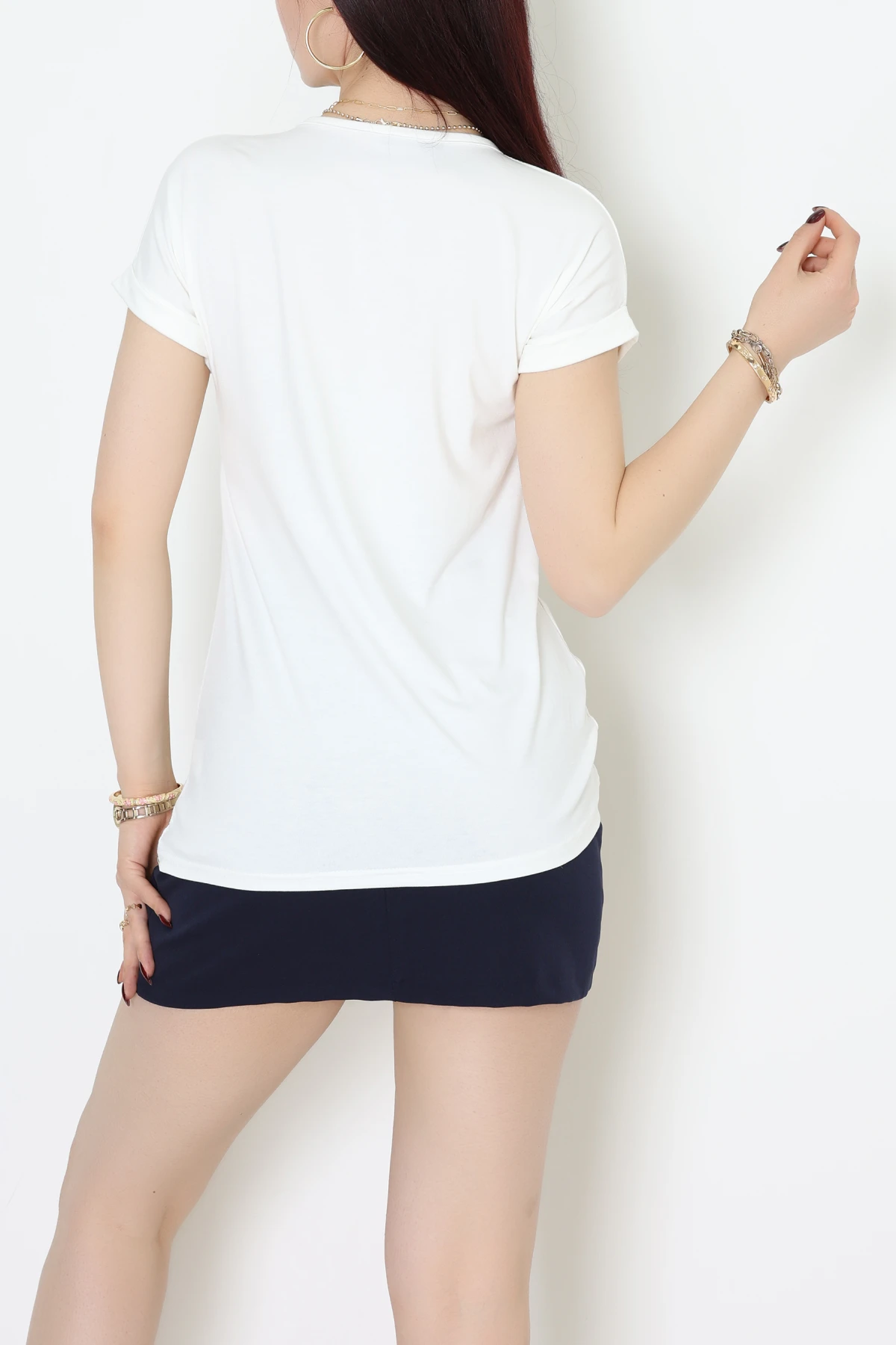 Büzgülü Viskon Bluz Ekru - 43991.599.