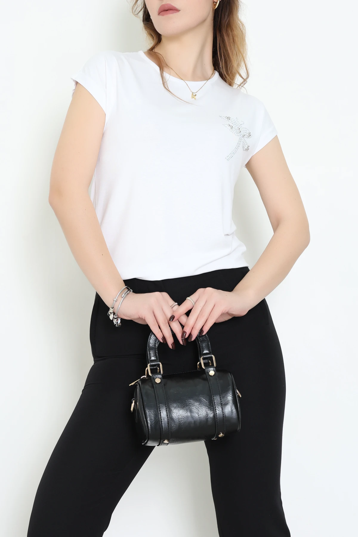 Desenli Bluz Beyaz - 43999.599.