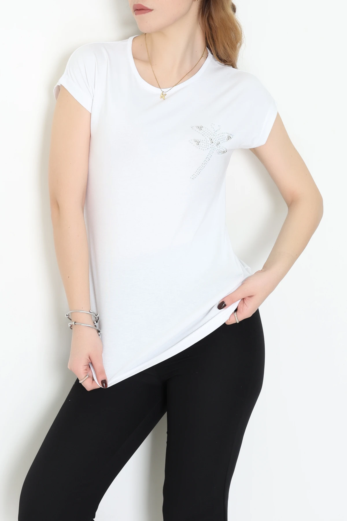 Desenli Bluz Beyaz - 43999.599.