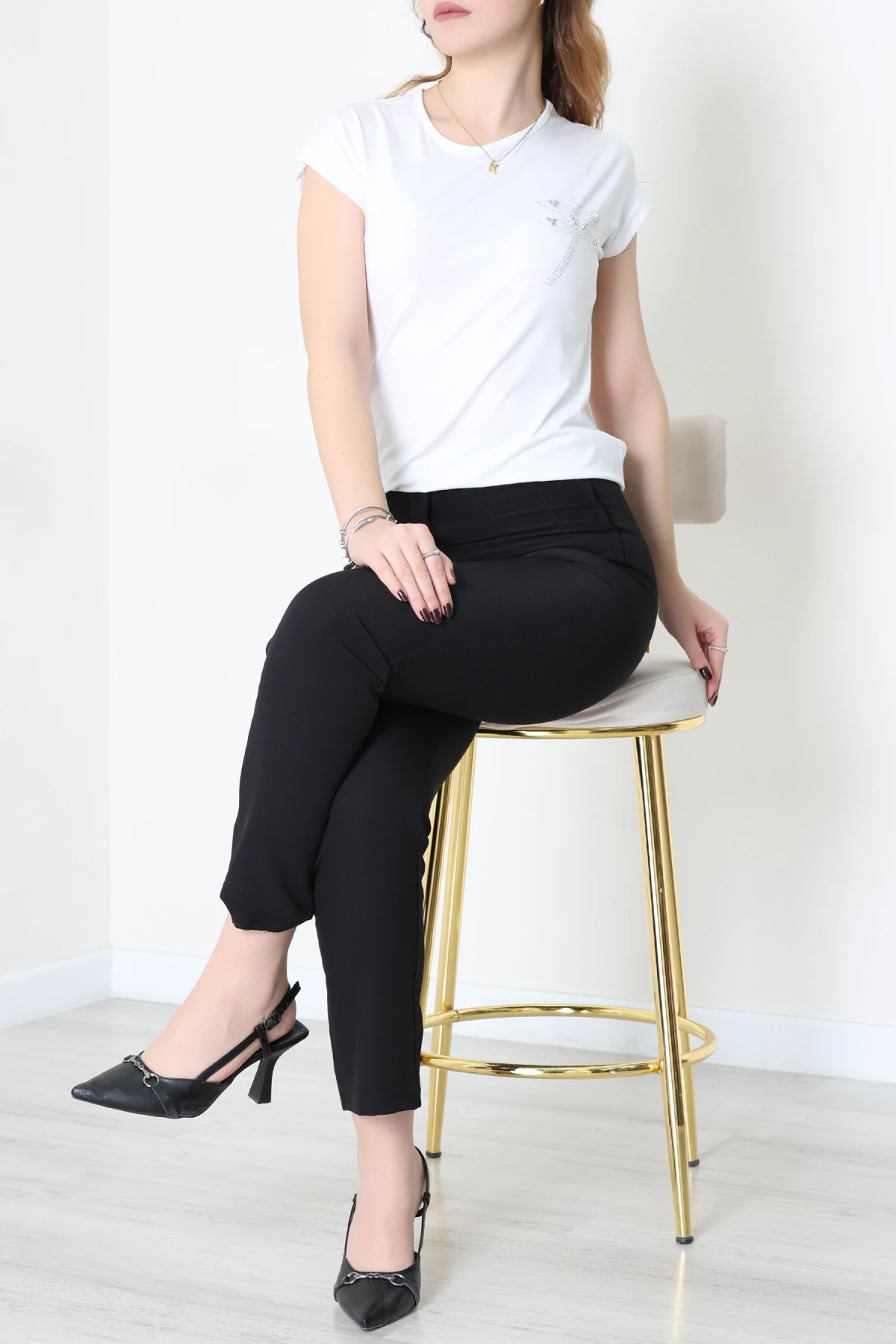 Desenli Bluz Beyaz - 43999.599.