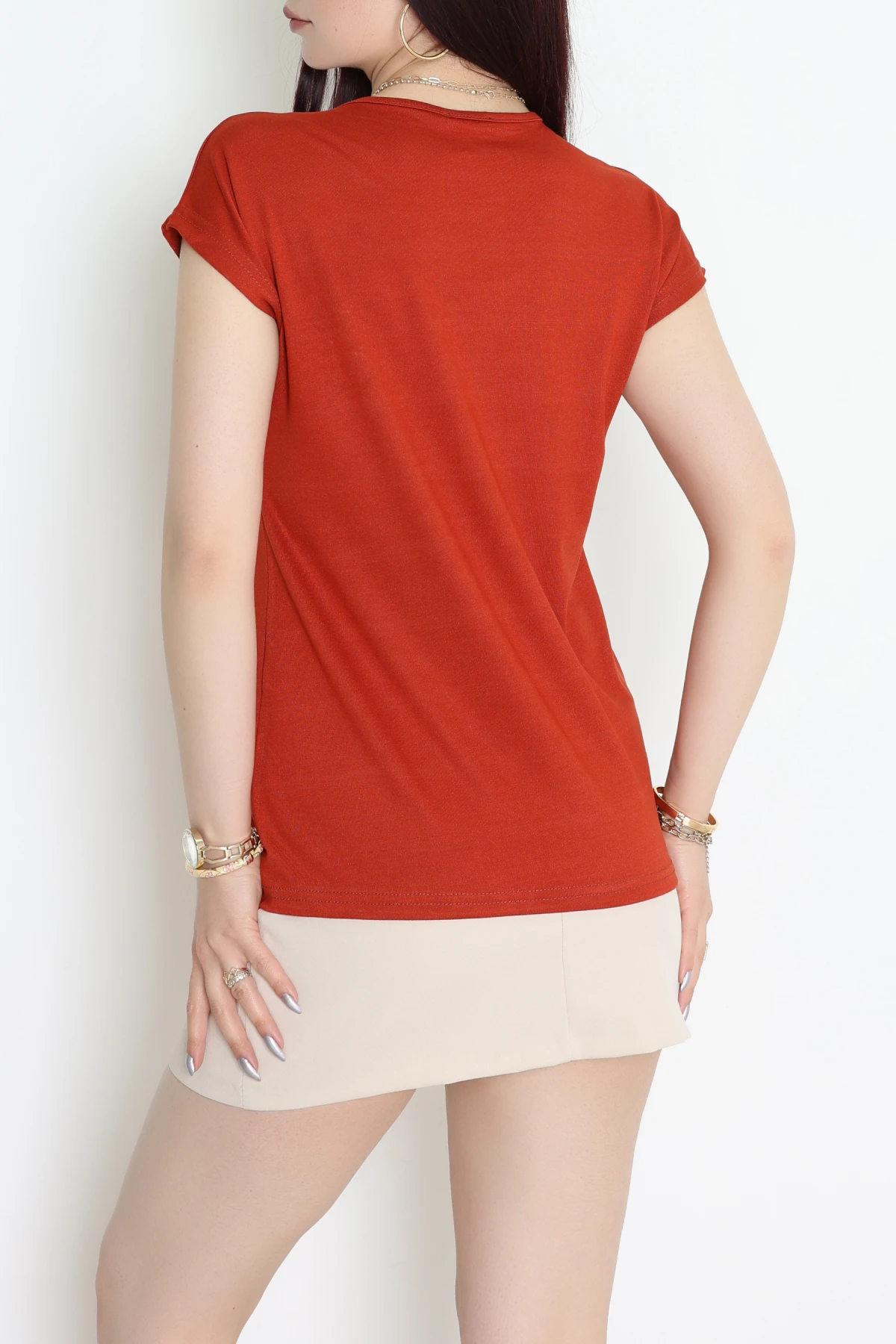 Desenli Bluz Kiremit - 43999.599.