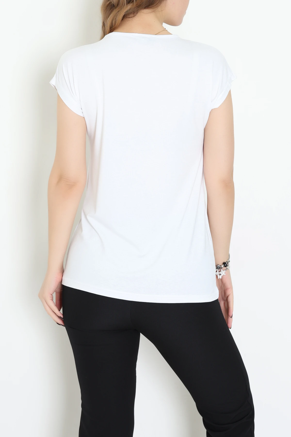 Desenli Bluz Beyaz - 43999.599.