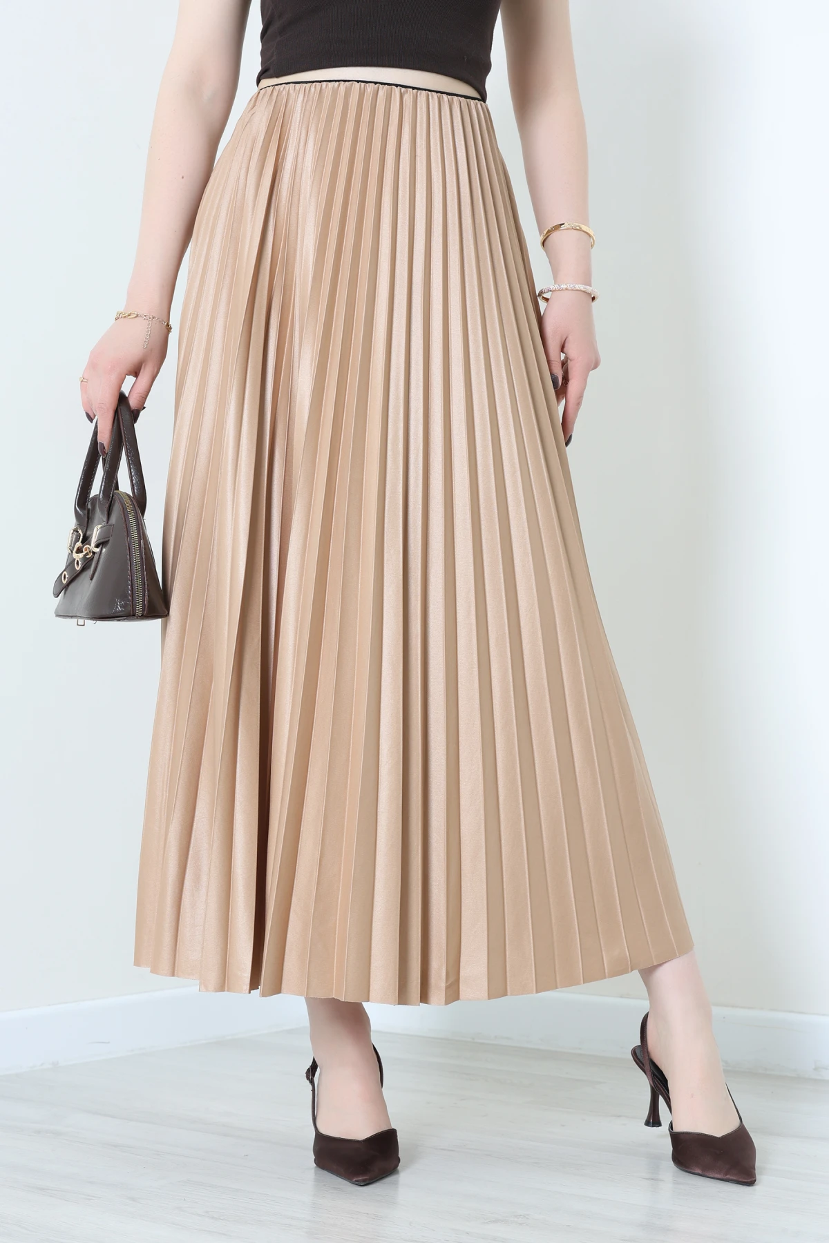 Pileli Etek Bej - 44029.2111.