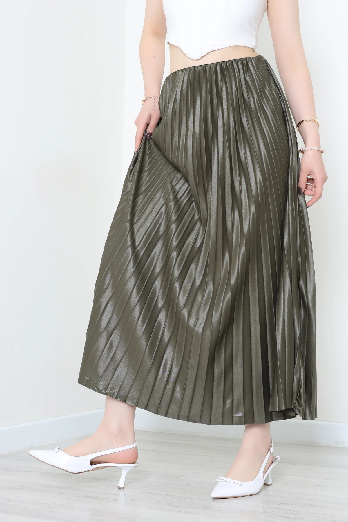 Pileli Etek Haki - 44029.2111.