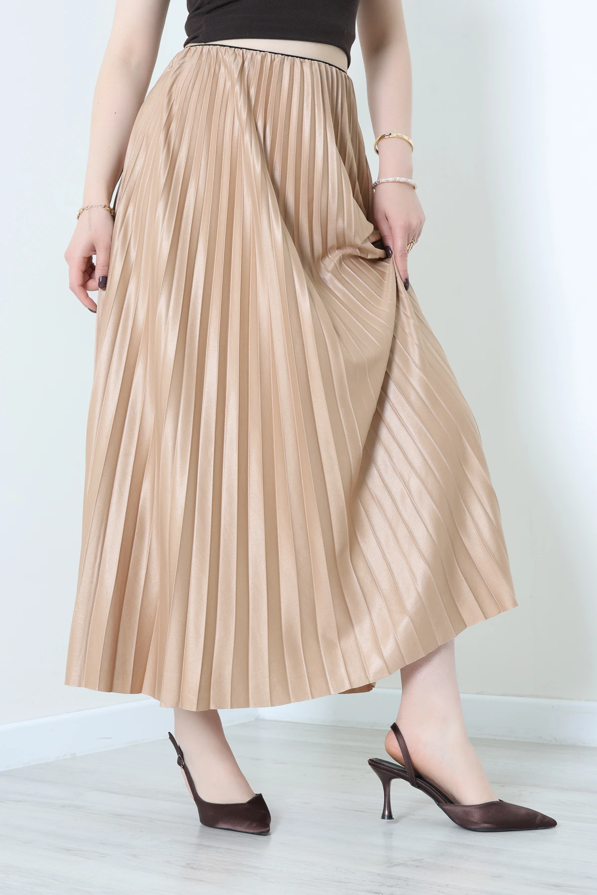 Pileli Etek Bej - 44029.2111.