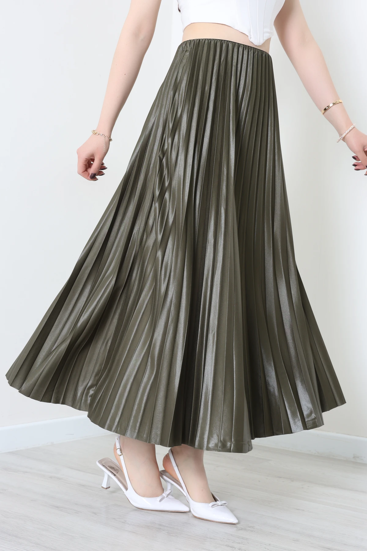 Pileli Etek Haki - 44029.2111.