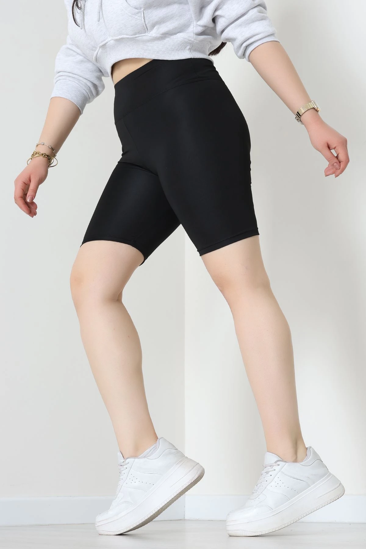 Büyük Beden Dalgıç Biker Tayt Siyah - 50354.1098.