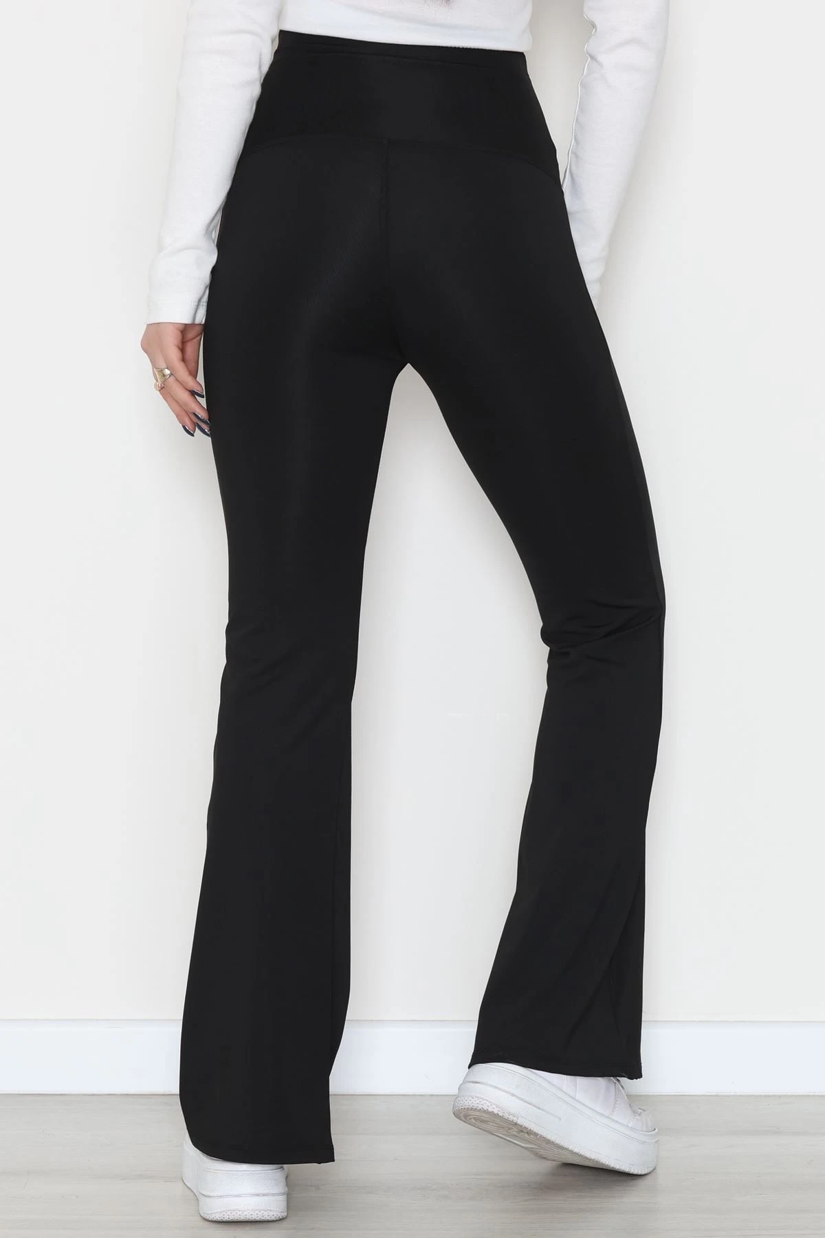 Agraflı İspanyol Paça Dalgıç Tayt Siyah - 52117.1881.