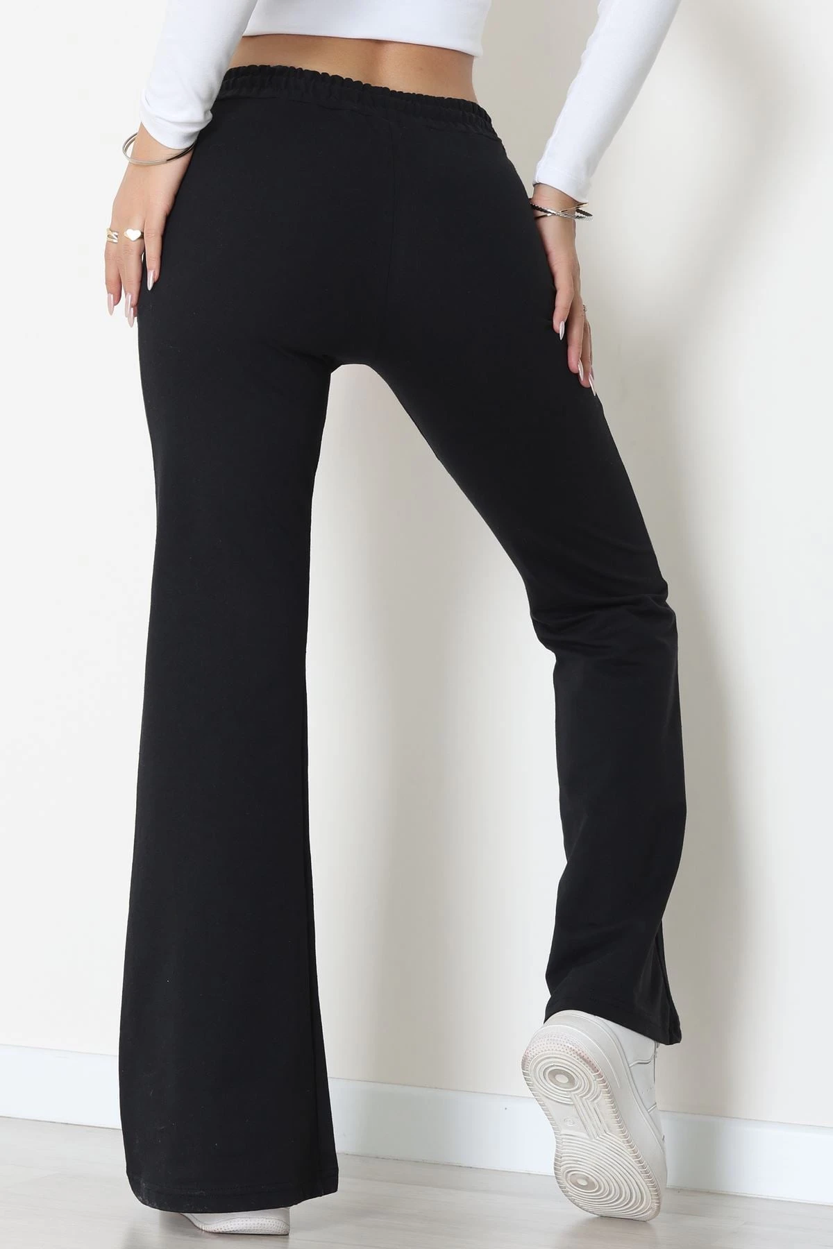 2 İplik İspanyol Paça Eşofman Altı Siyah - 52118.1857.