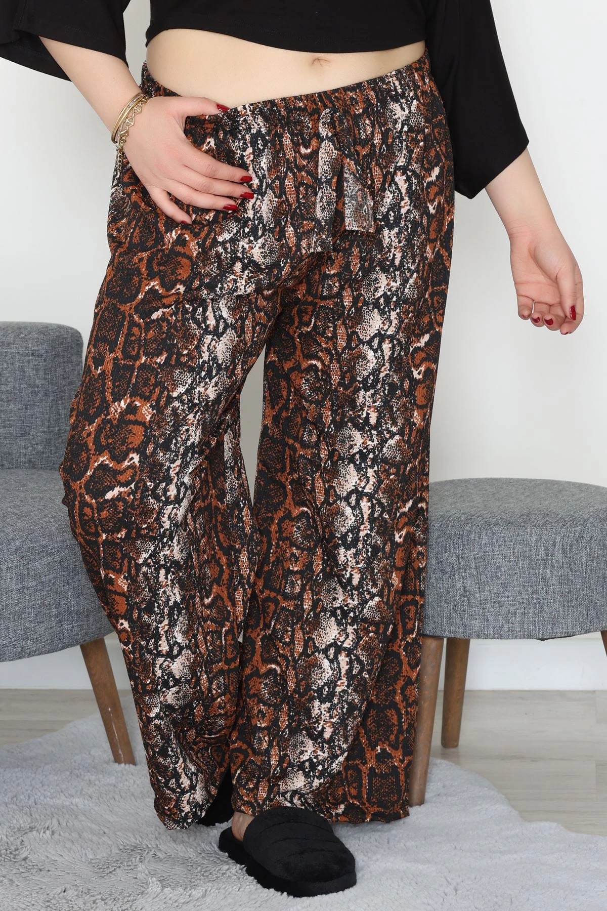 Bürümcük Büyük Beden Alt Kahvesiyah - 52127.1567.