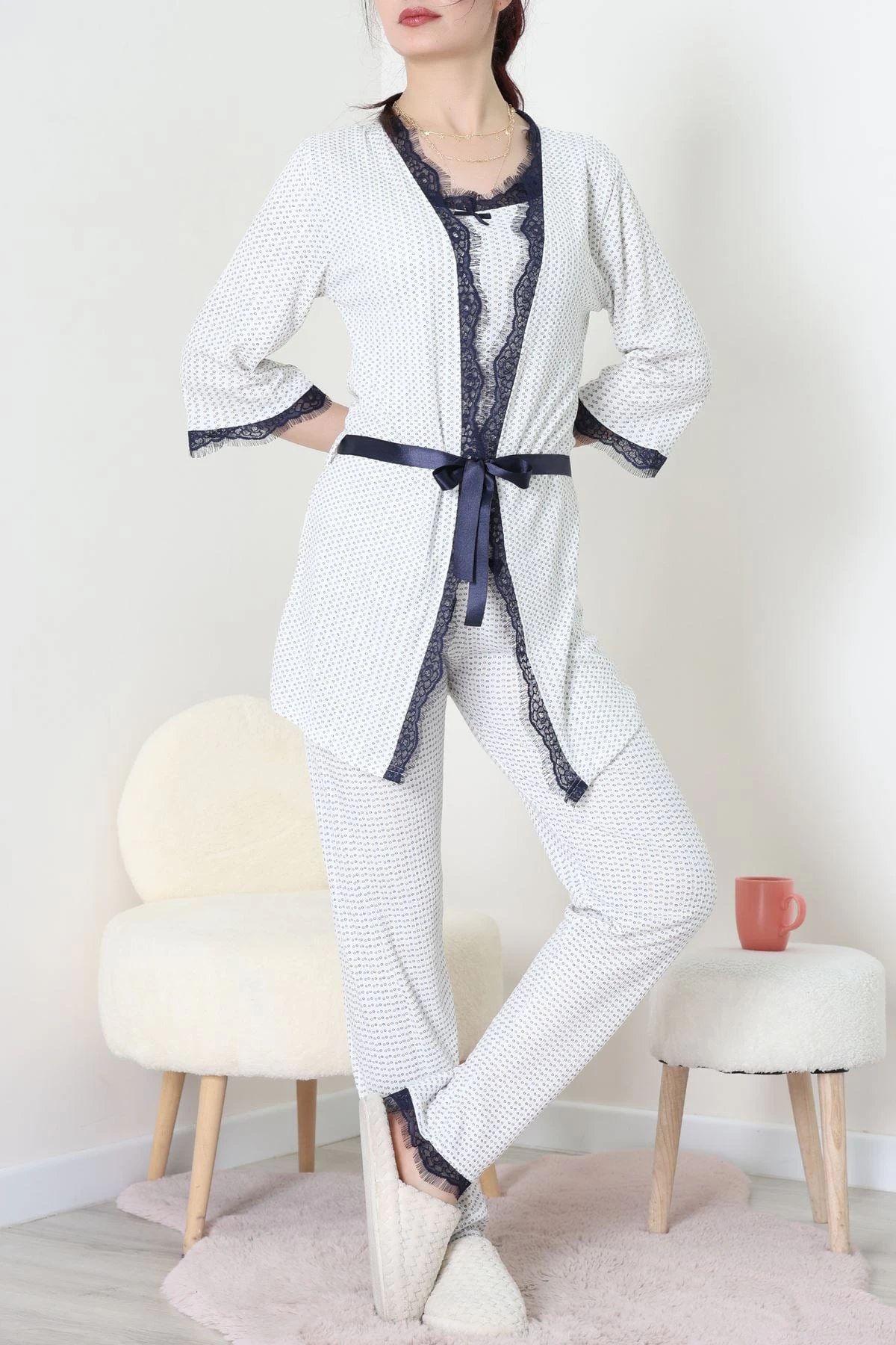 3'Lü Pijama Seti Beyaz - 52170.2123.