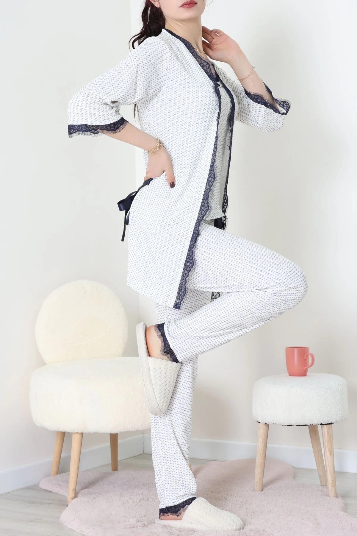 3'Lü Pijama Seti Beyaz - 52170.2123.