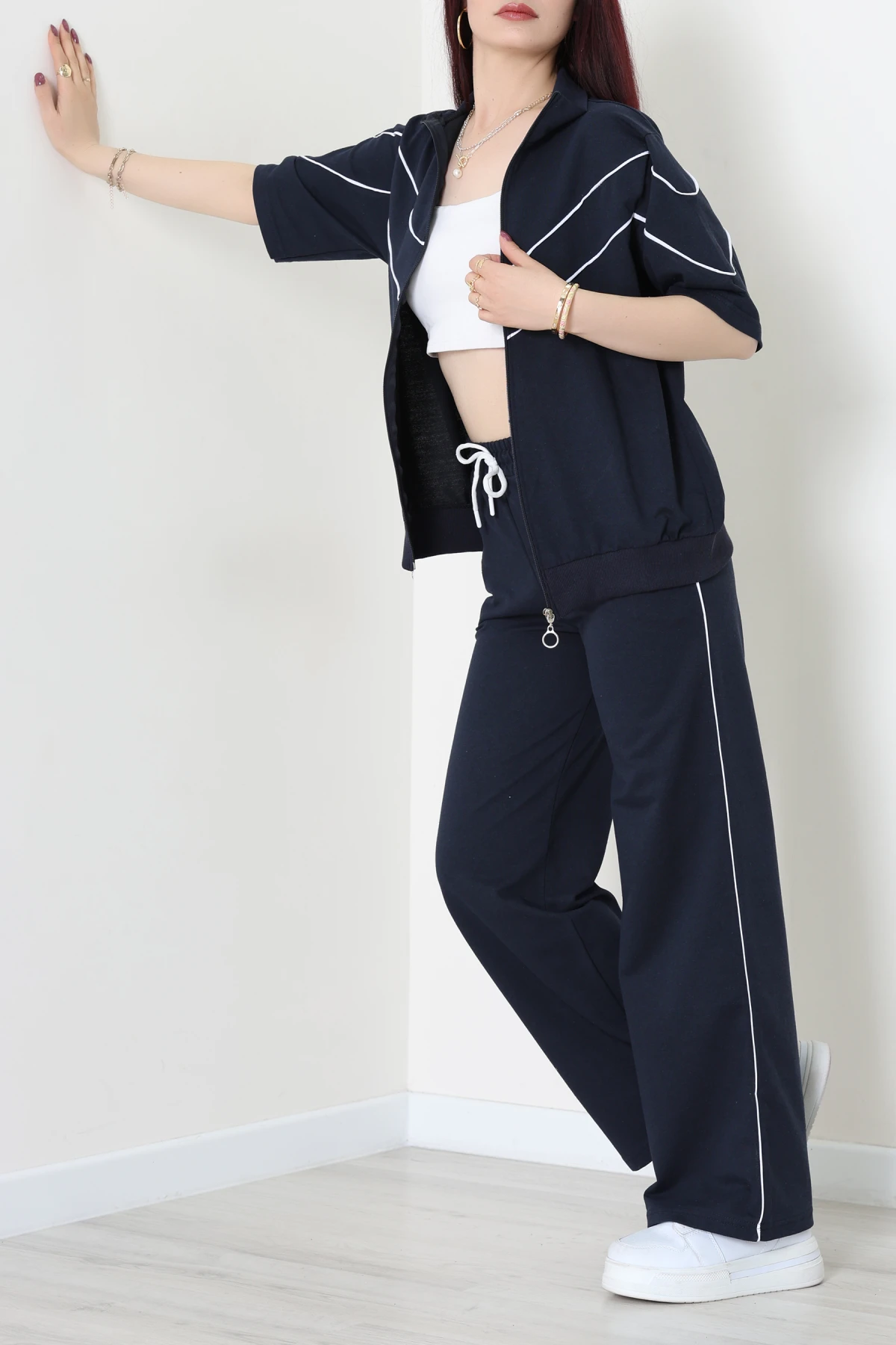 2 İplik Fermuarlı Eşofman Takımı Laci - 52223.1857.