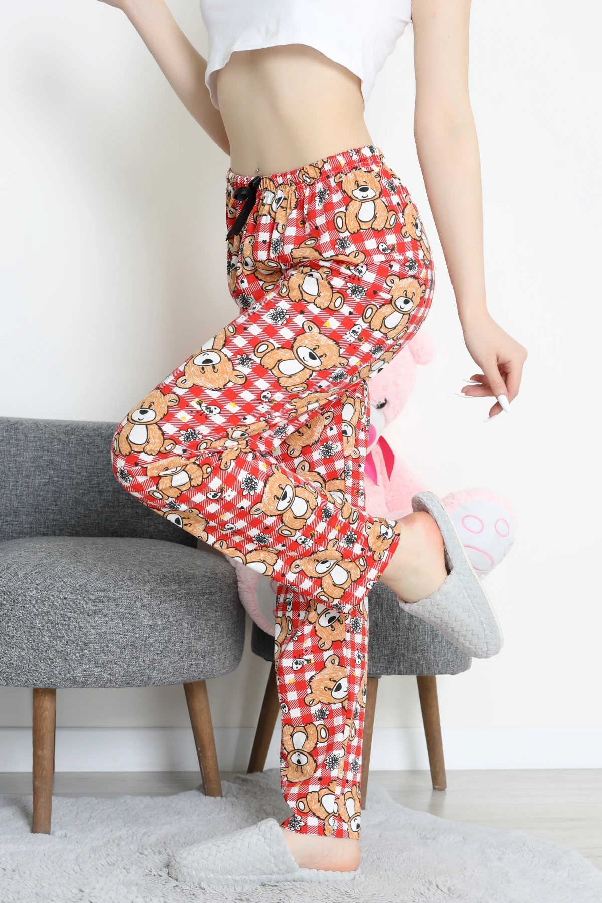 Süprem Pijama Altı Vizonkırmızı - 52255.1929.