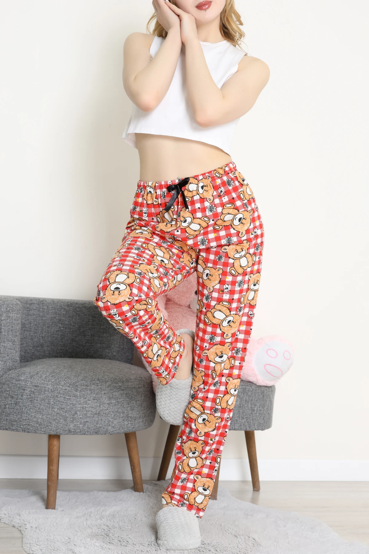 Süprem Pijama Altı Vizonkırmızı - 52255.1929.